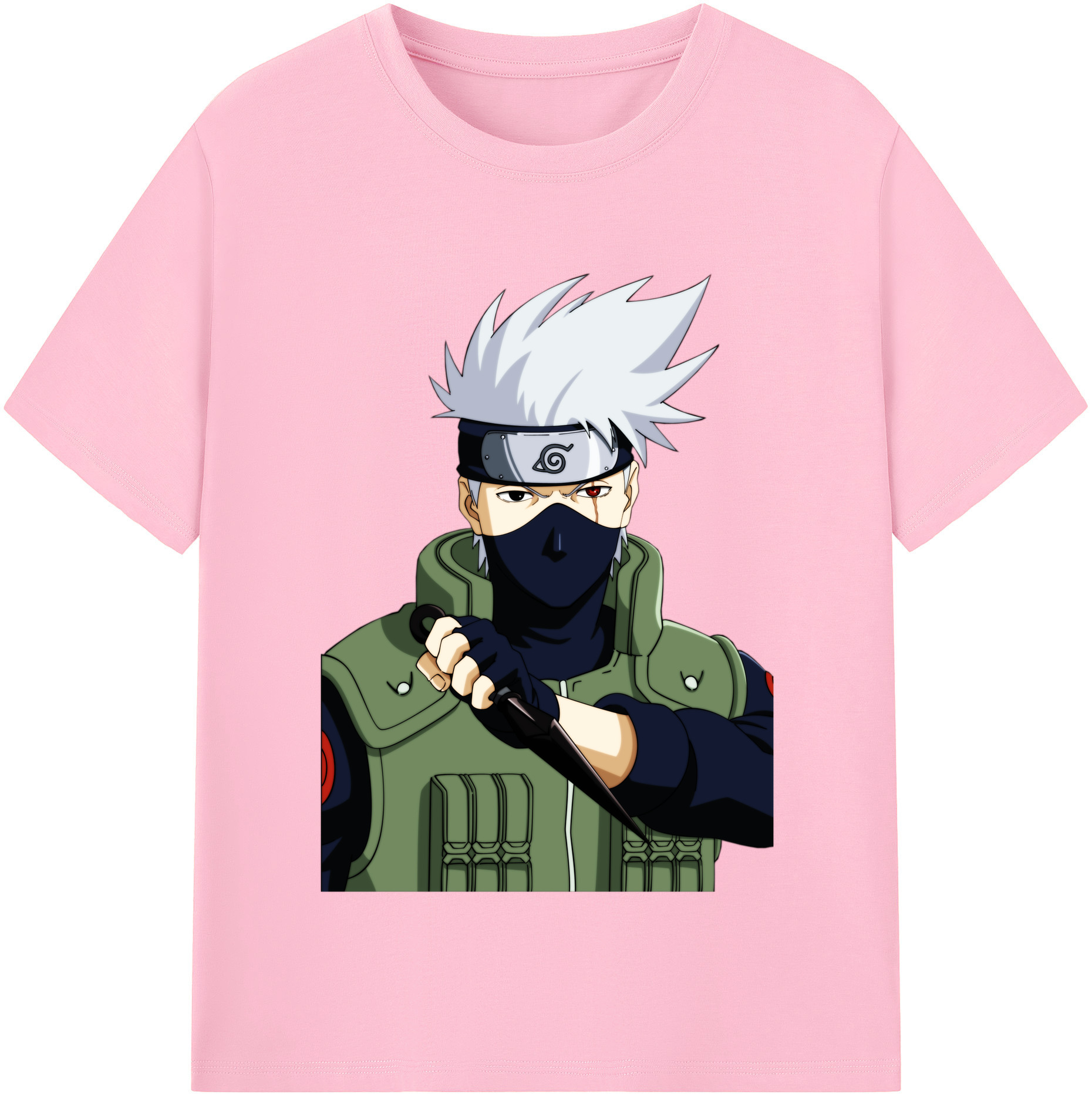 （画像用） NARUTO -ナルト- はたけ カカシ Hatake Kakashi 綿100％半袖Tシャツ（フロントプリント）