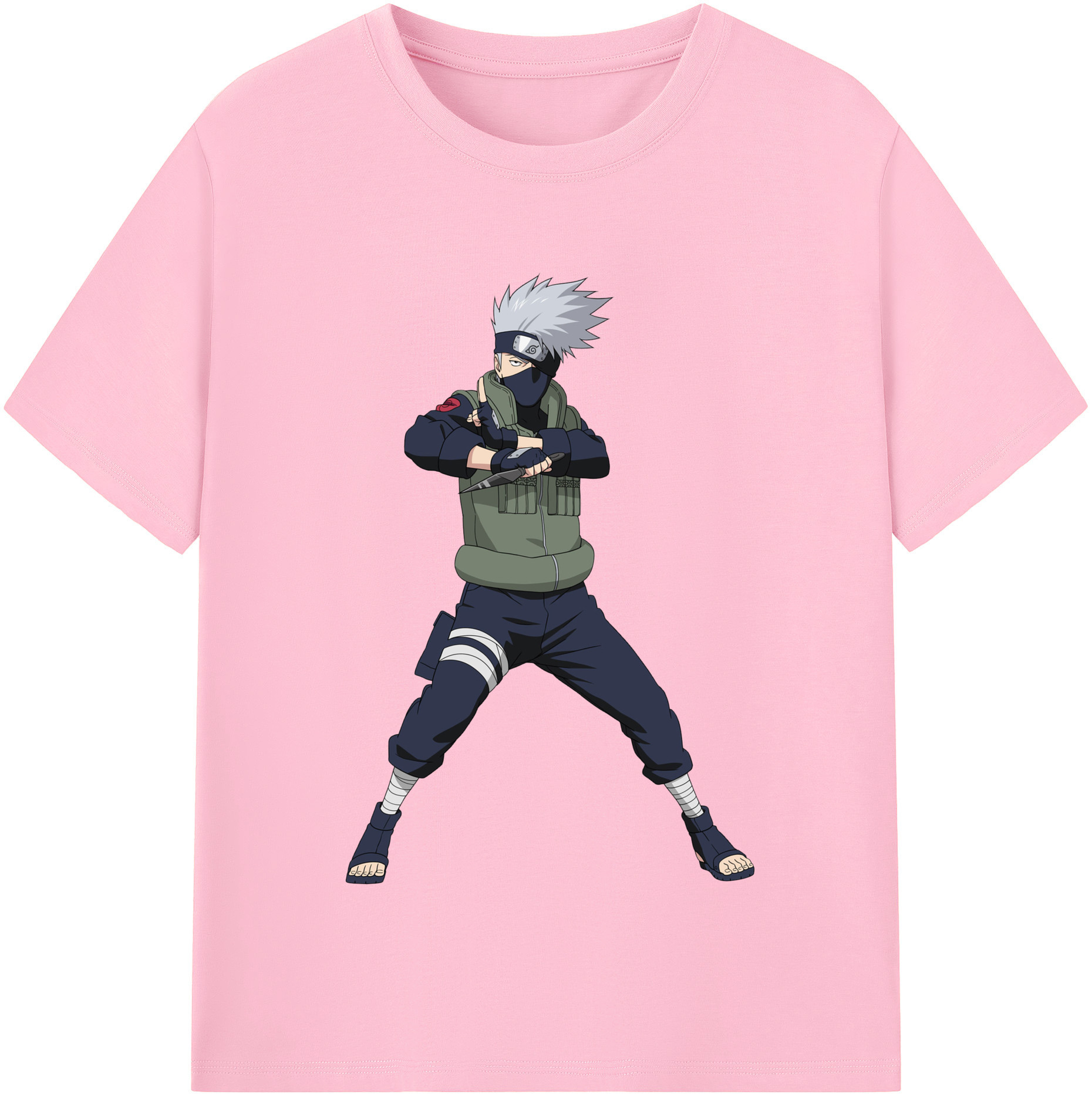 NARUTO -ナルト- はたけ カカシ Hatake Kakashi 綿100％半袖Tシャツ（フロントプリント）