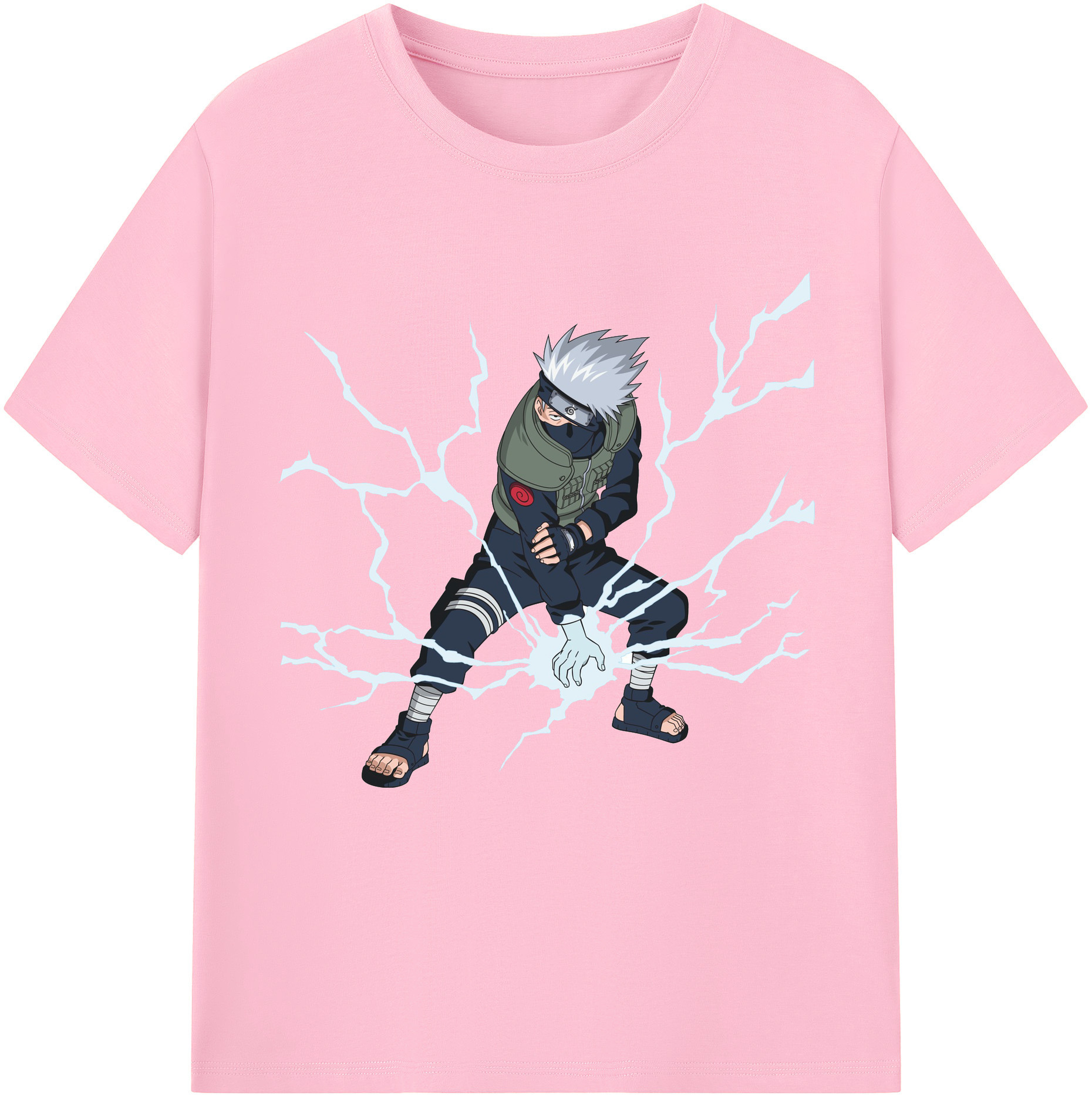 NARUTO -ナルト- はたけ カカシ Hatake Kakashi 綿100％半袖Tシャツ（フロントプリント）