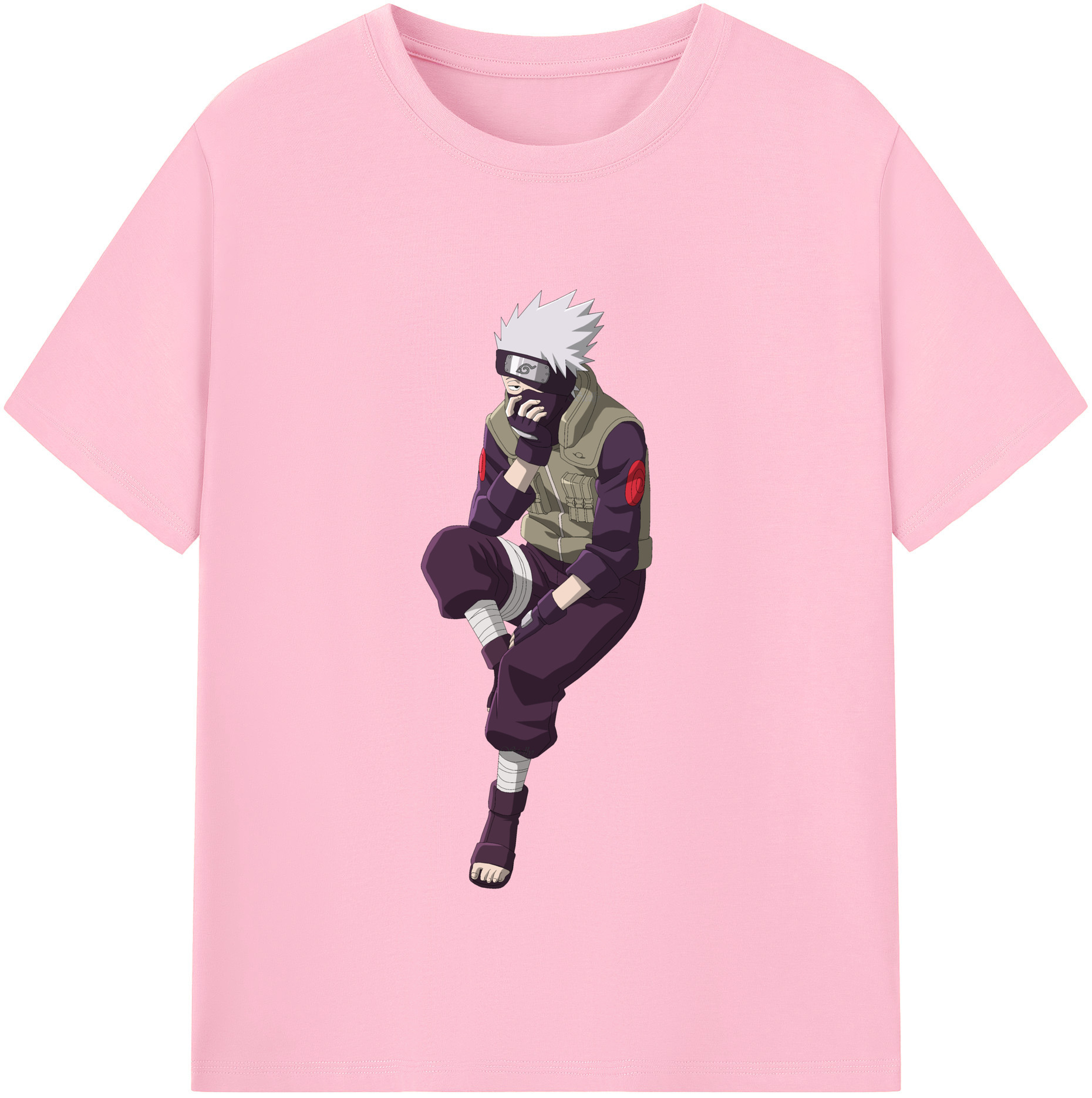 （画像用） NARUTO -ナルト- はたけ カカシ Hatake Kakashi 綿100％半袖Tシャツ（フロントプリント）