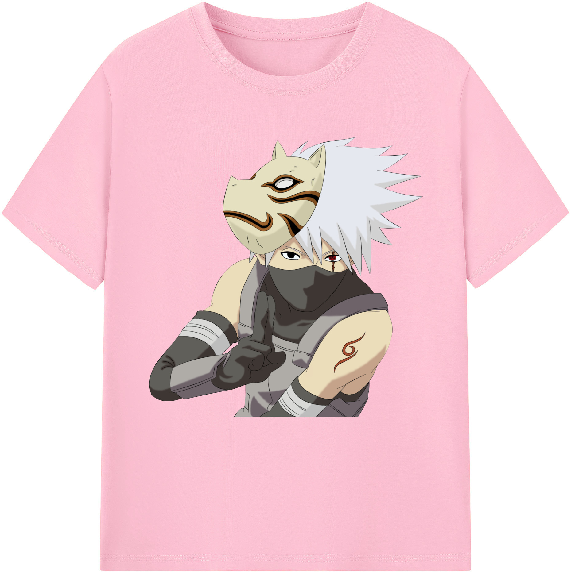 （画像用） NARUTO -ナルト- はたけ カカシ Hatake Kakashi 綿100％半袖Tシャツ（フロントプリント）
