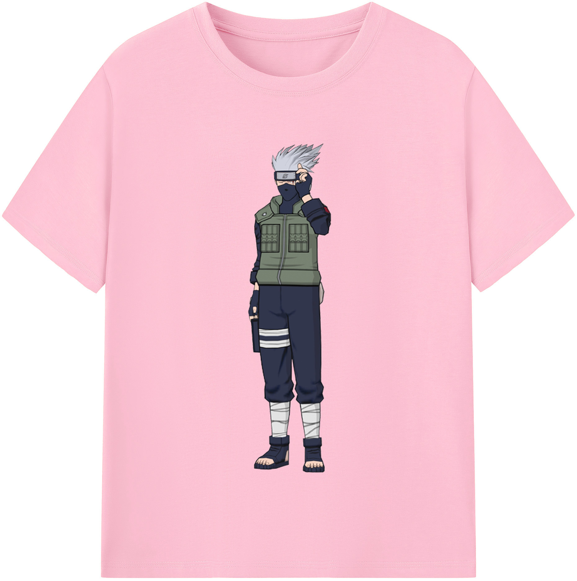 （画像用） NARUTO -ナルト- はたけ カカシ Hatake Kakashi 綿100％半袖Tシャツ（フロントプリント）