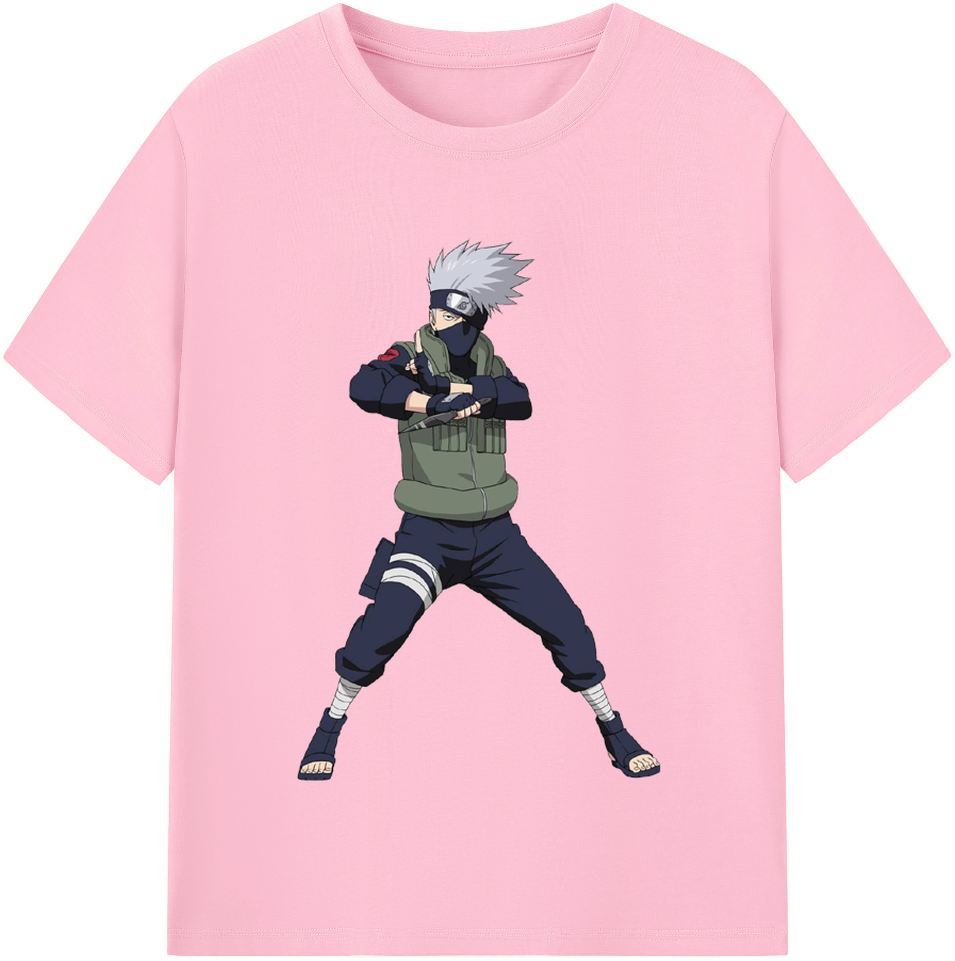 （画像用） NARUTO -ナルト- はたけ カカシ Hatake Kakashi 綿100％半袖Tシャツ（フロントプリント）