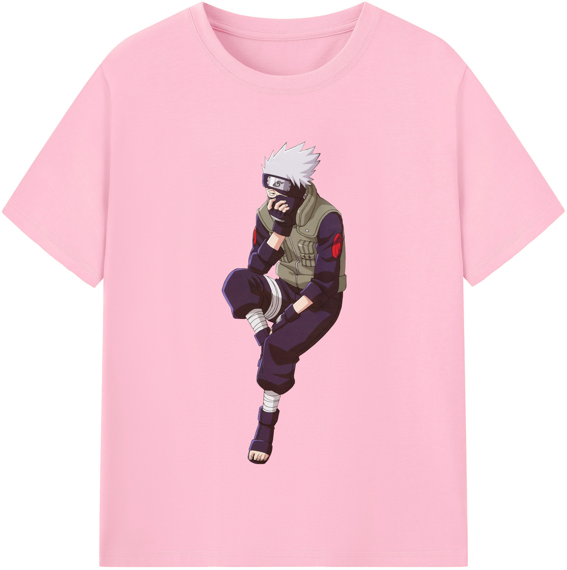 NARUTO -ナルト- はたけ カカシ Hatake Kakashi 綿100％半袖Tシャツ（フロントプリント）