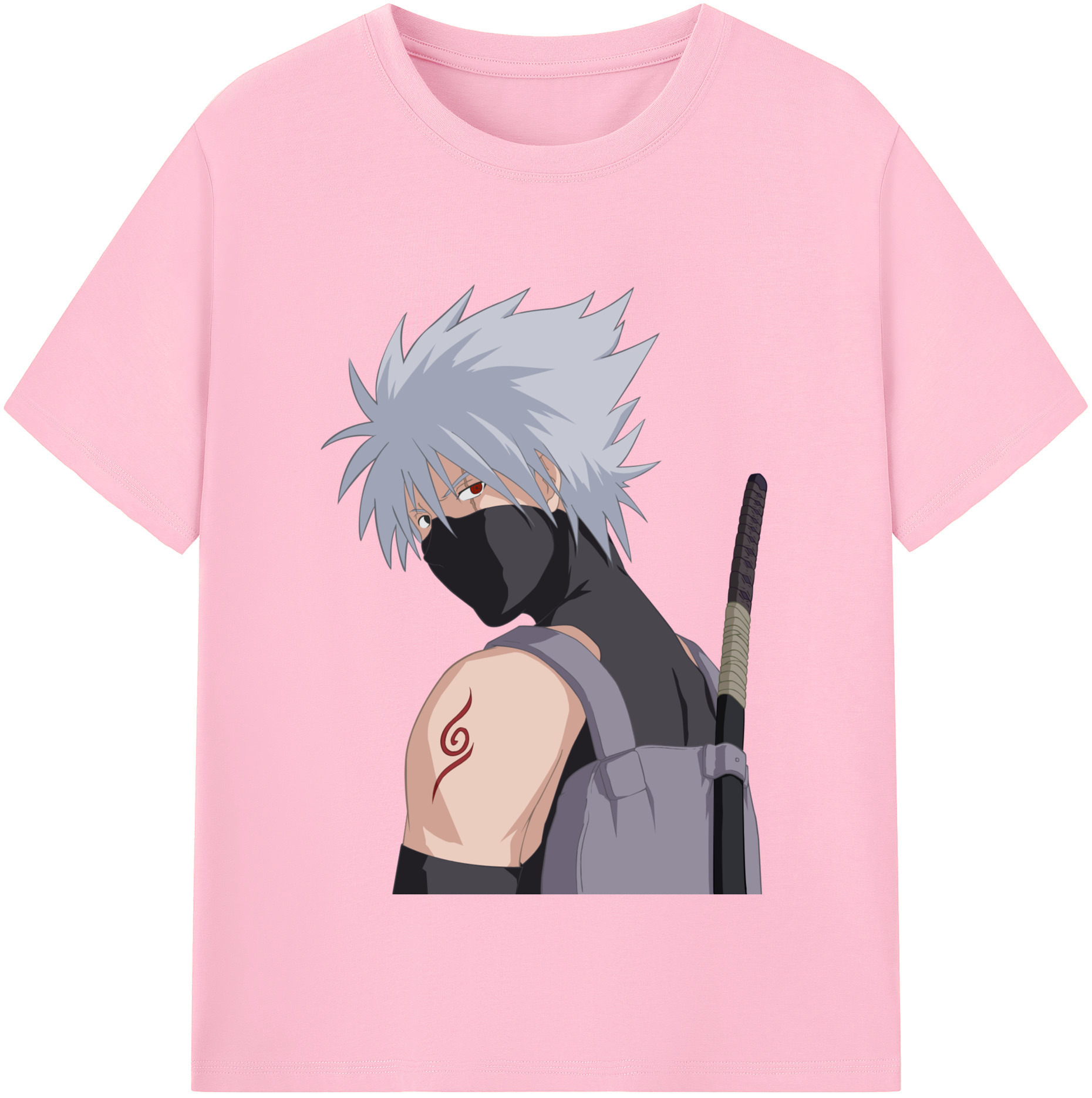 （画像用） NARUTO -ナルト- はたけ カカシ Hatake Kakashi 綿100％半袖Tシャツ（フロントプリント）