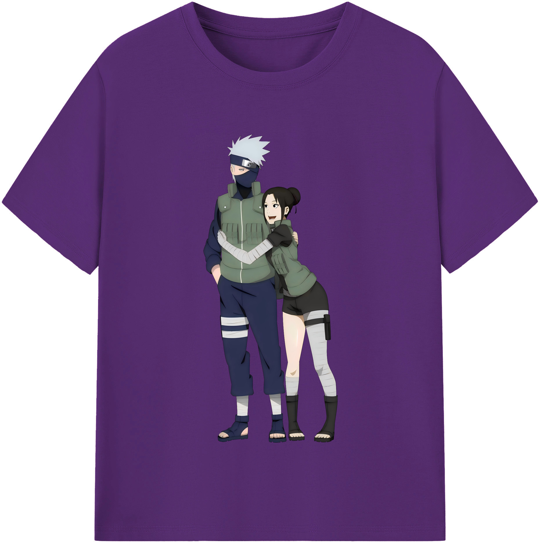 （画像用） NARUTO -ナルト- はたけ カカシ Hatake Kakashi 綿100％半袖Tシャツ（フロントプリント）
