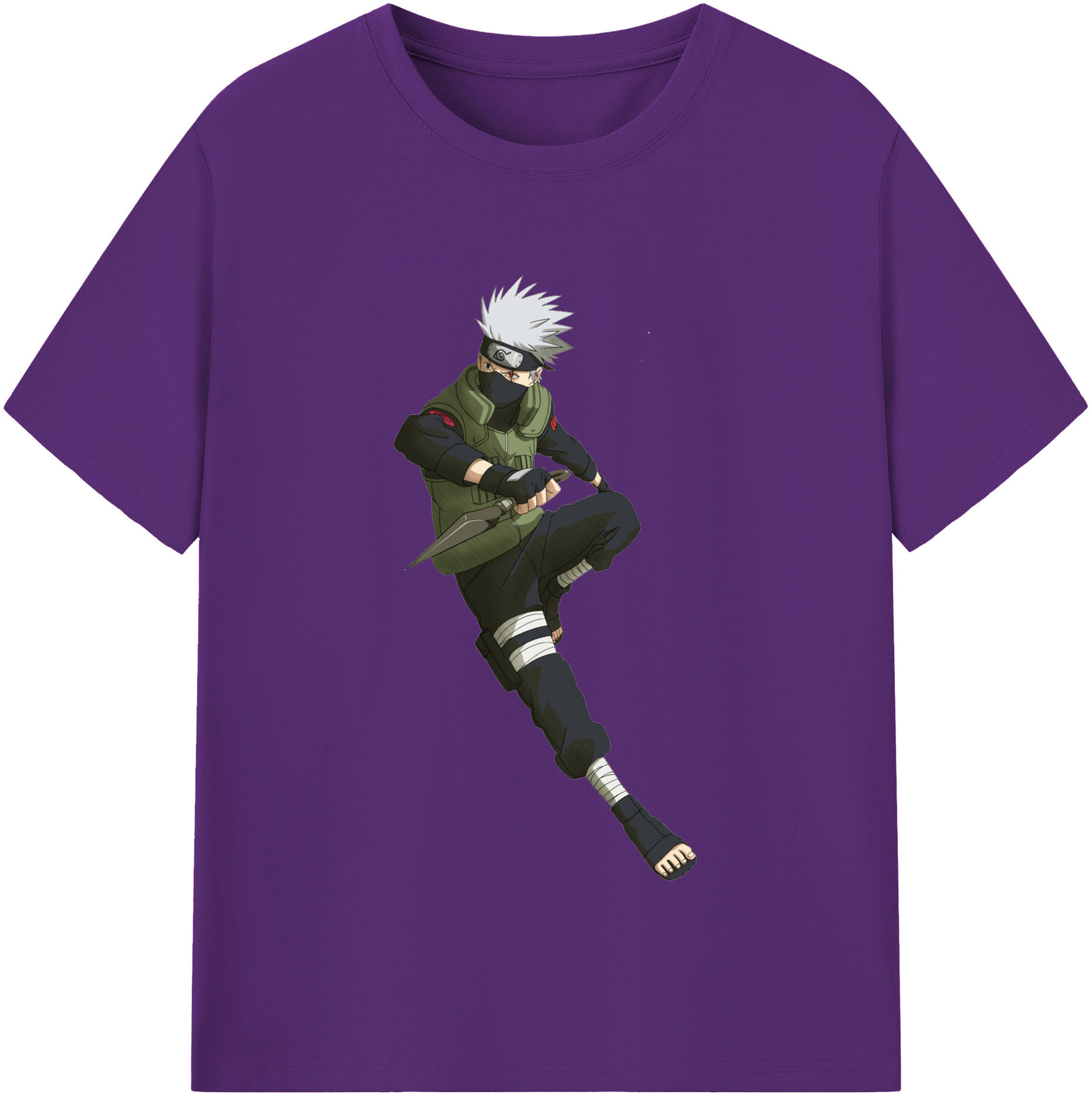 （画像用） NARUTO -ナルト- はたけ カカシ Hatake Kakashi 綿100％半袖Tシャツ（フロントプリント）