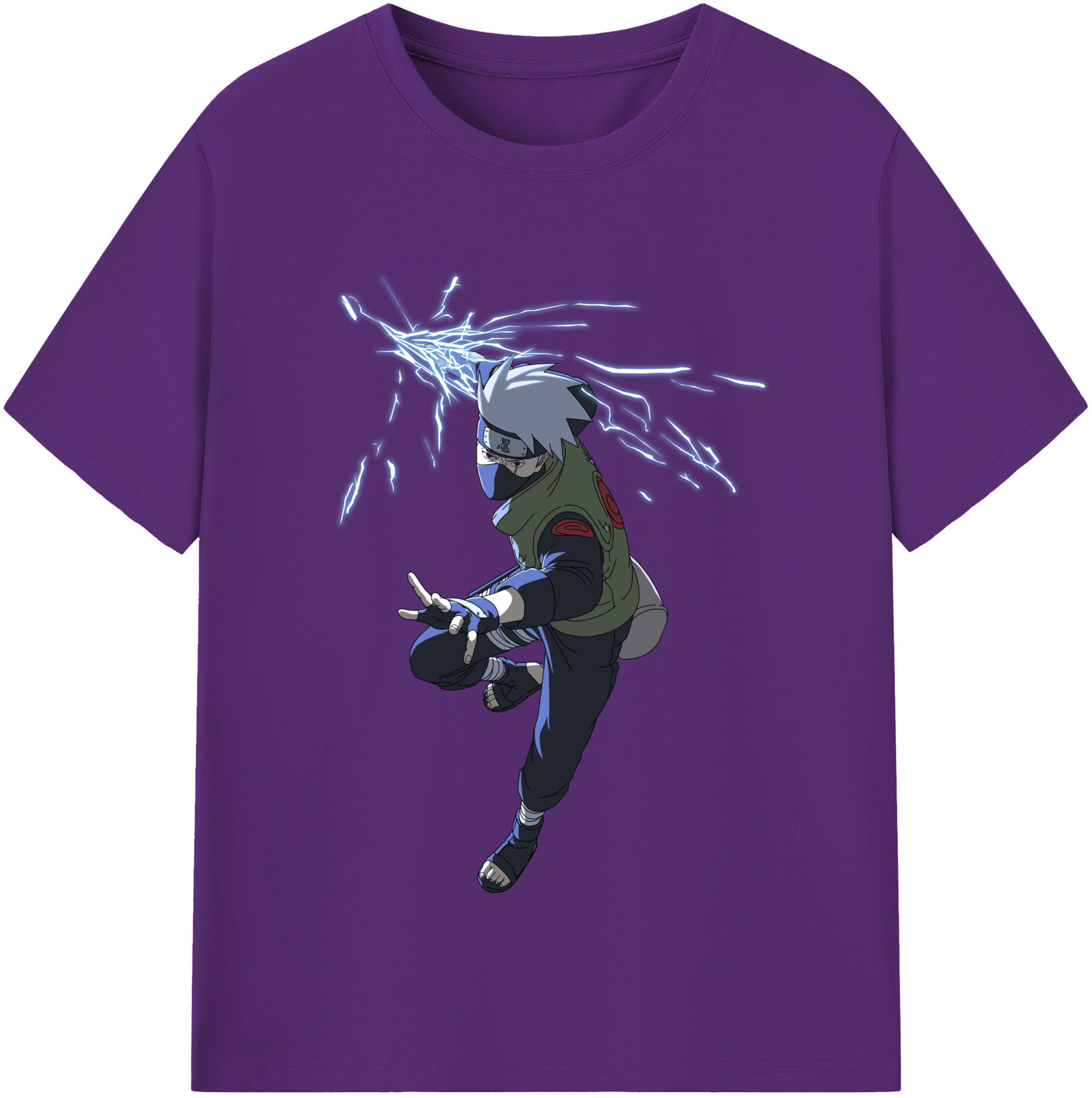 （画像用） NARUTO -ナルト- はたけ カカシ Hatake Kakashi 綿100％半袖Tシャツ（フロントプリント）
