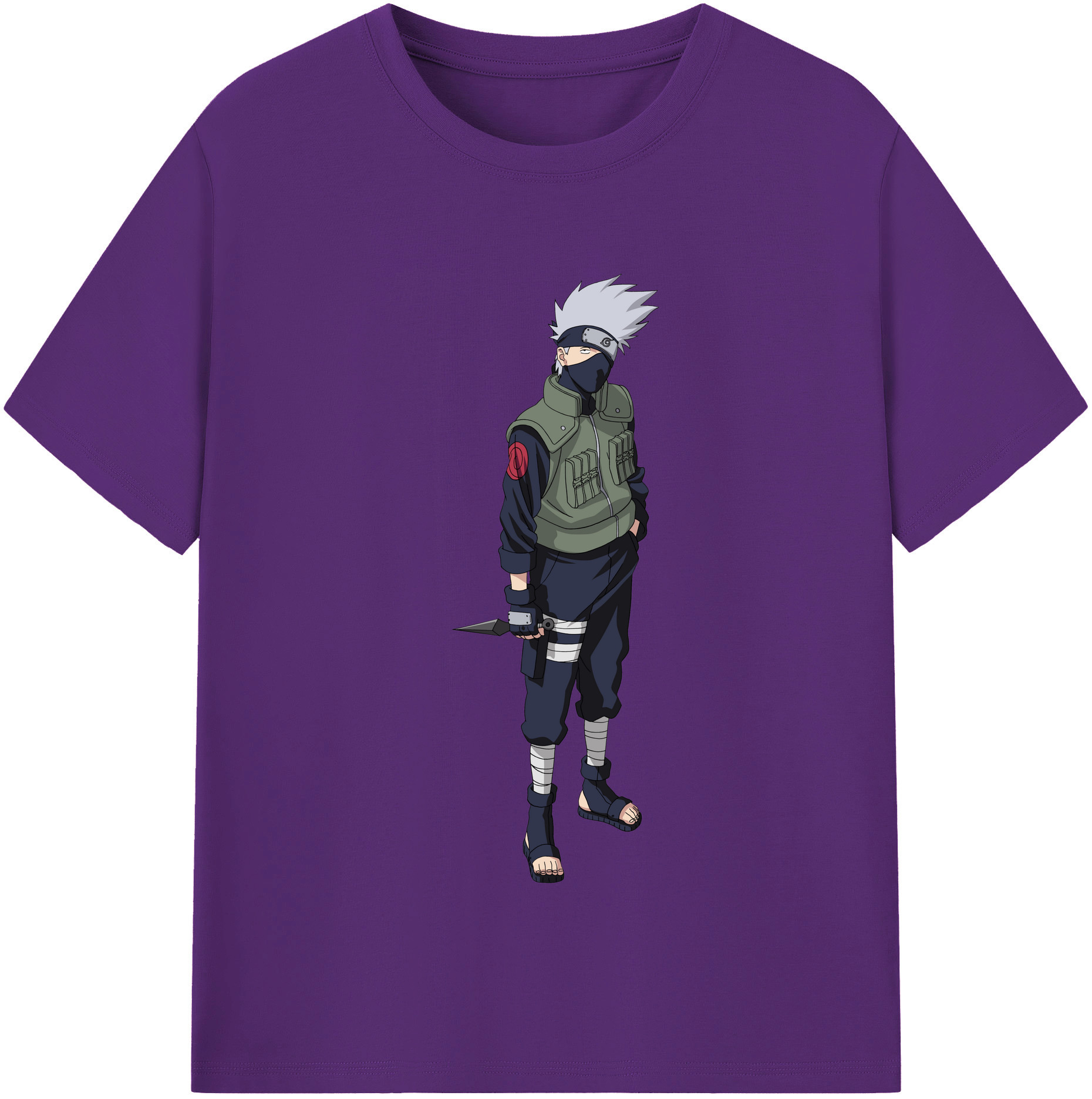 （画像用） NARUTO -ナルト- はたけ カカシ Hatake Kakashi 綿100％半袖Tシャツ（フロントプリント）