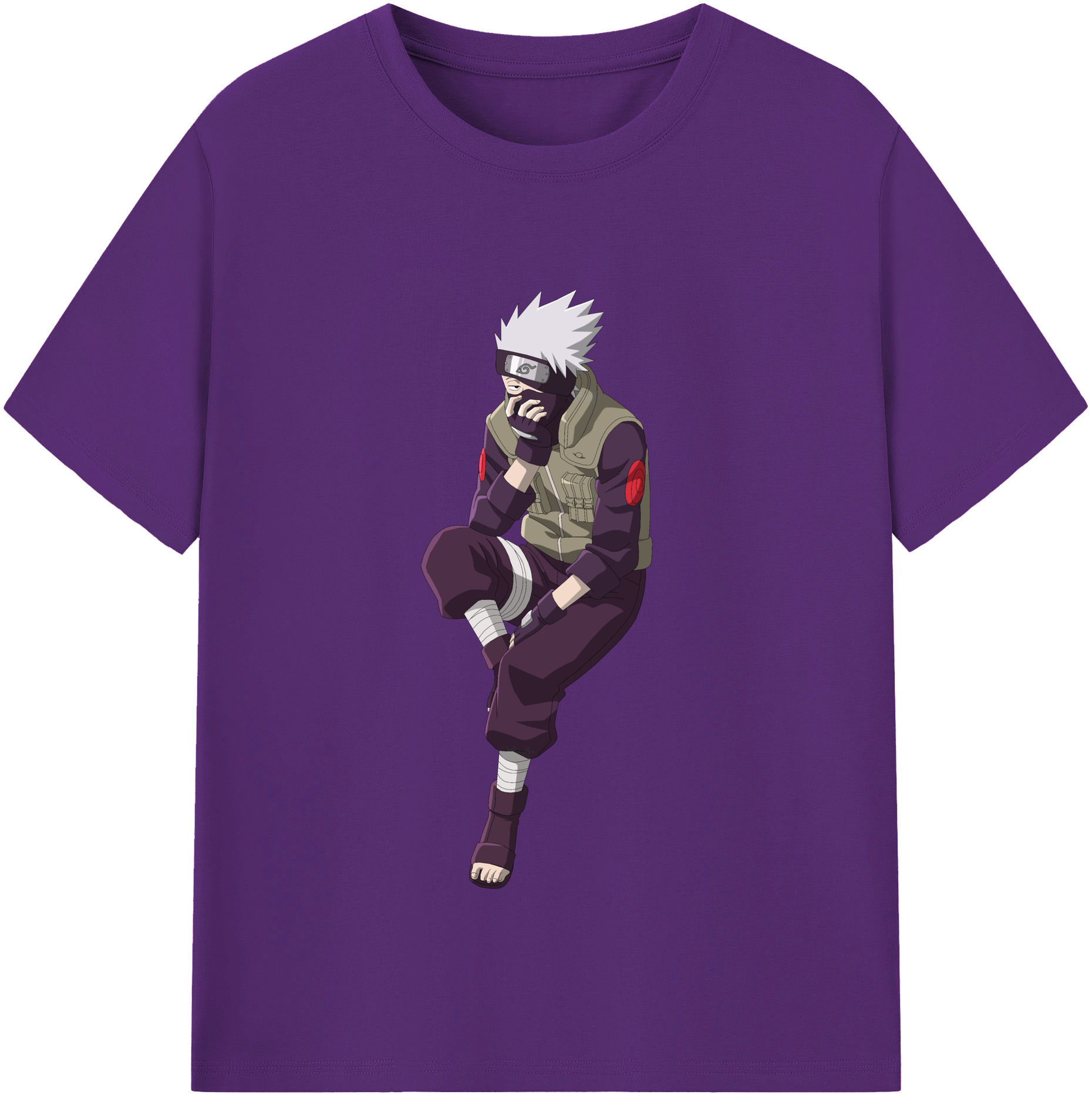 （画像用） NARUTO -ナルト- はたけ カカシ Hatake Kakashi 綿100％半袖Tシャツ（フロントプリント）