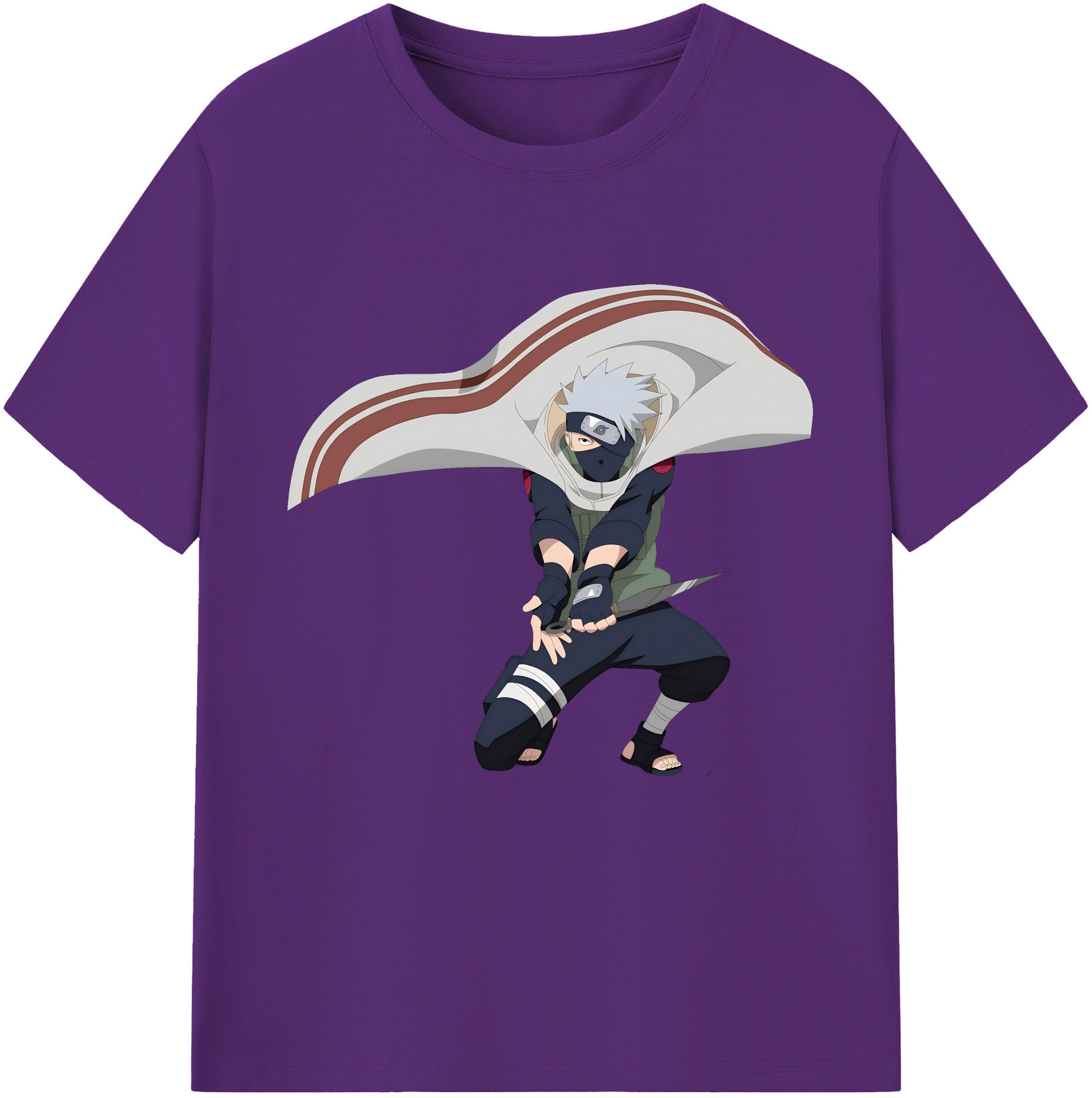 NARUTO -ナルト- はたけ カカシ Hatake Kakashi 綿100％半袖Tシャツ（フロントプリント）