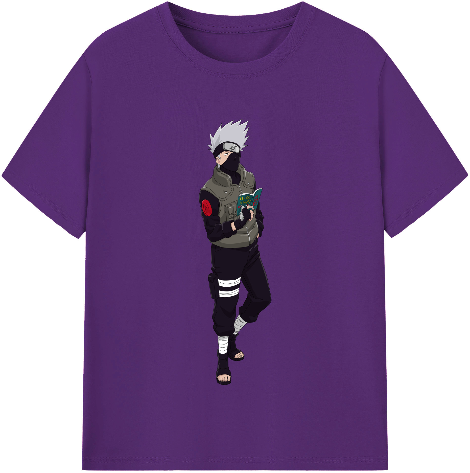 （画像用） NARUTO -ナルト- はたけ カカシ Hatake Kakashi 綿100％半袖Tシャツ（フロントプリント）