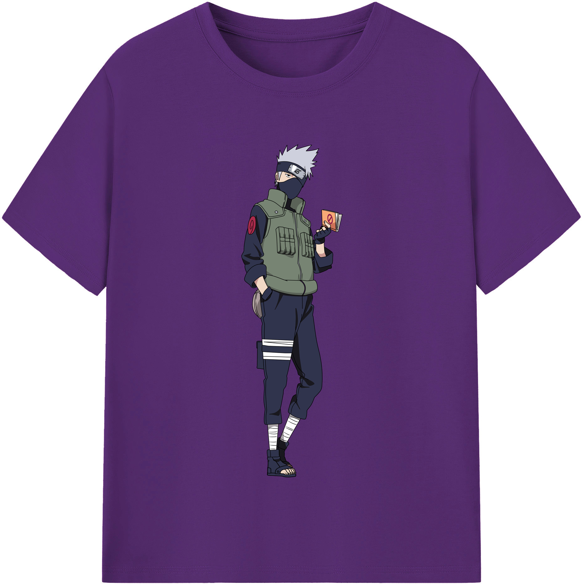 （画像用） NARUTO -ナルト- はたけ カカシ Hatake Kakashi 綿100％半袖Tシャツ（フロントプリント）