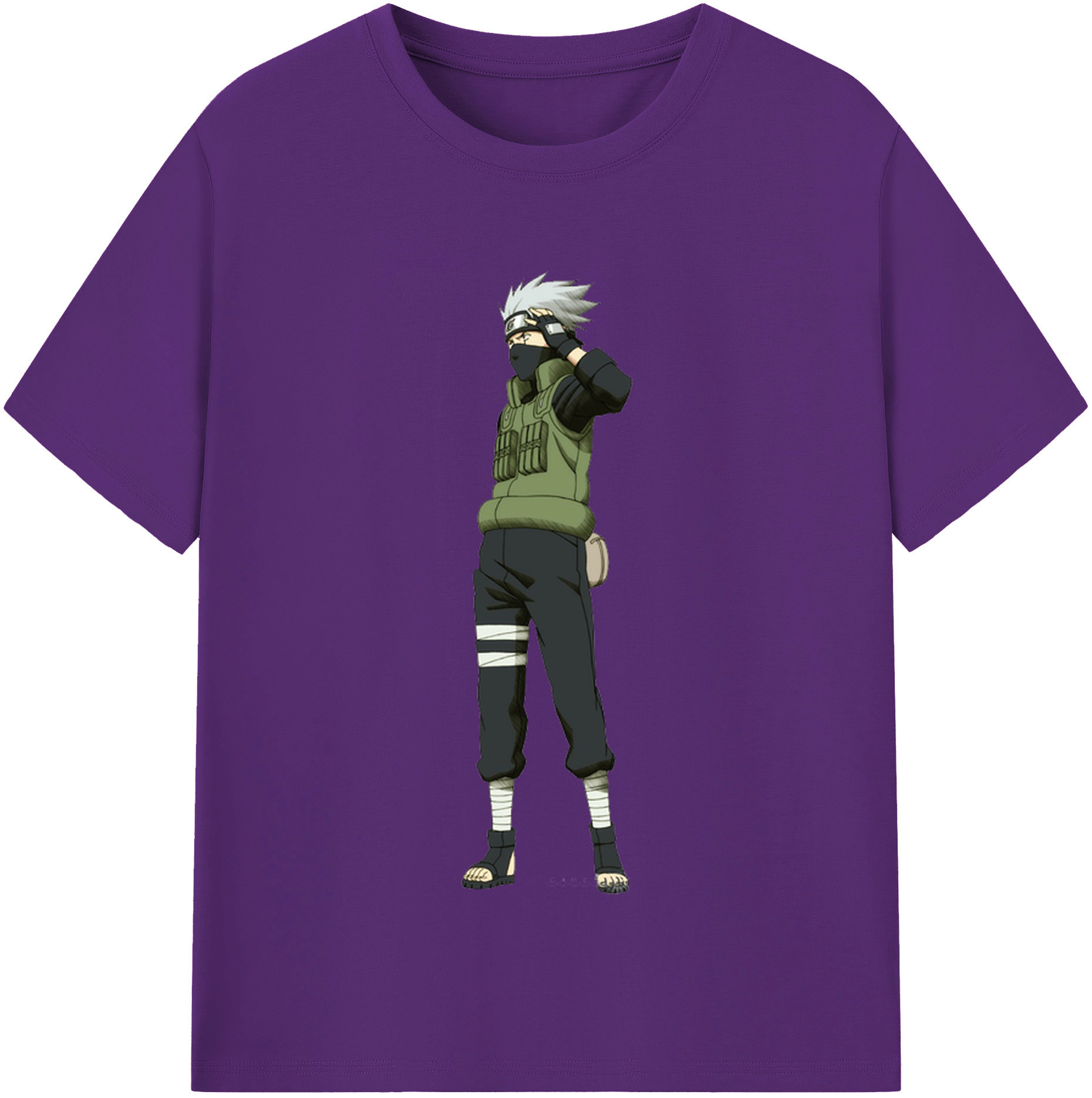 NARUTO -ナルト- はたけ カカシ Hatake Kakashi 綿100％半袖Tシャツ（フロントプリント）