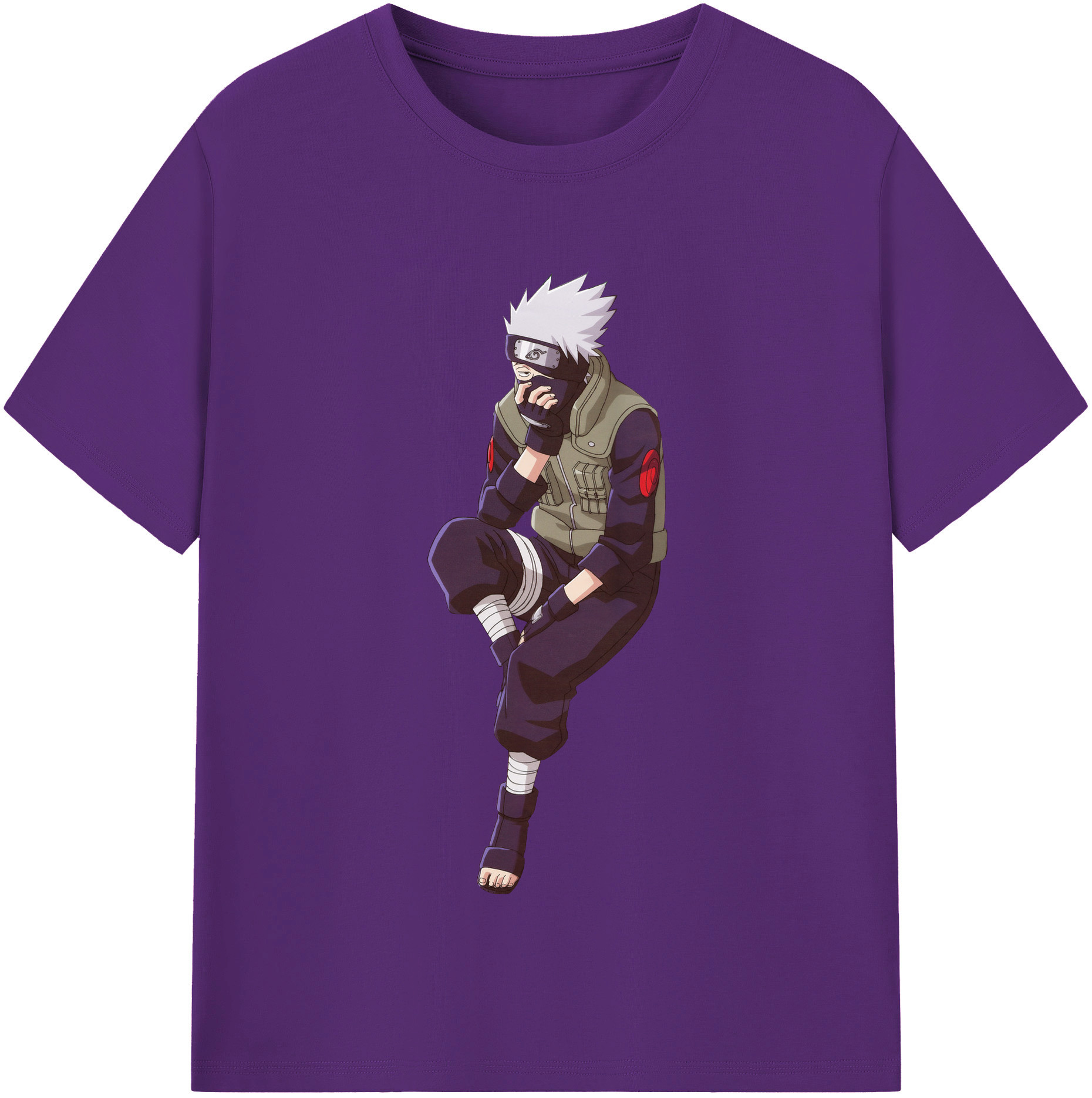 NARUTO -ナルト- はたけ カカシ Hatake Kakashi 綿100％半袖Tシャツ（フロントプリント）