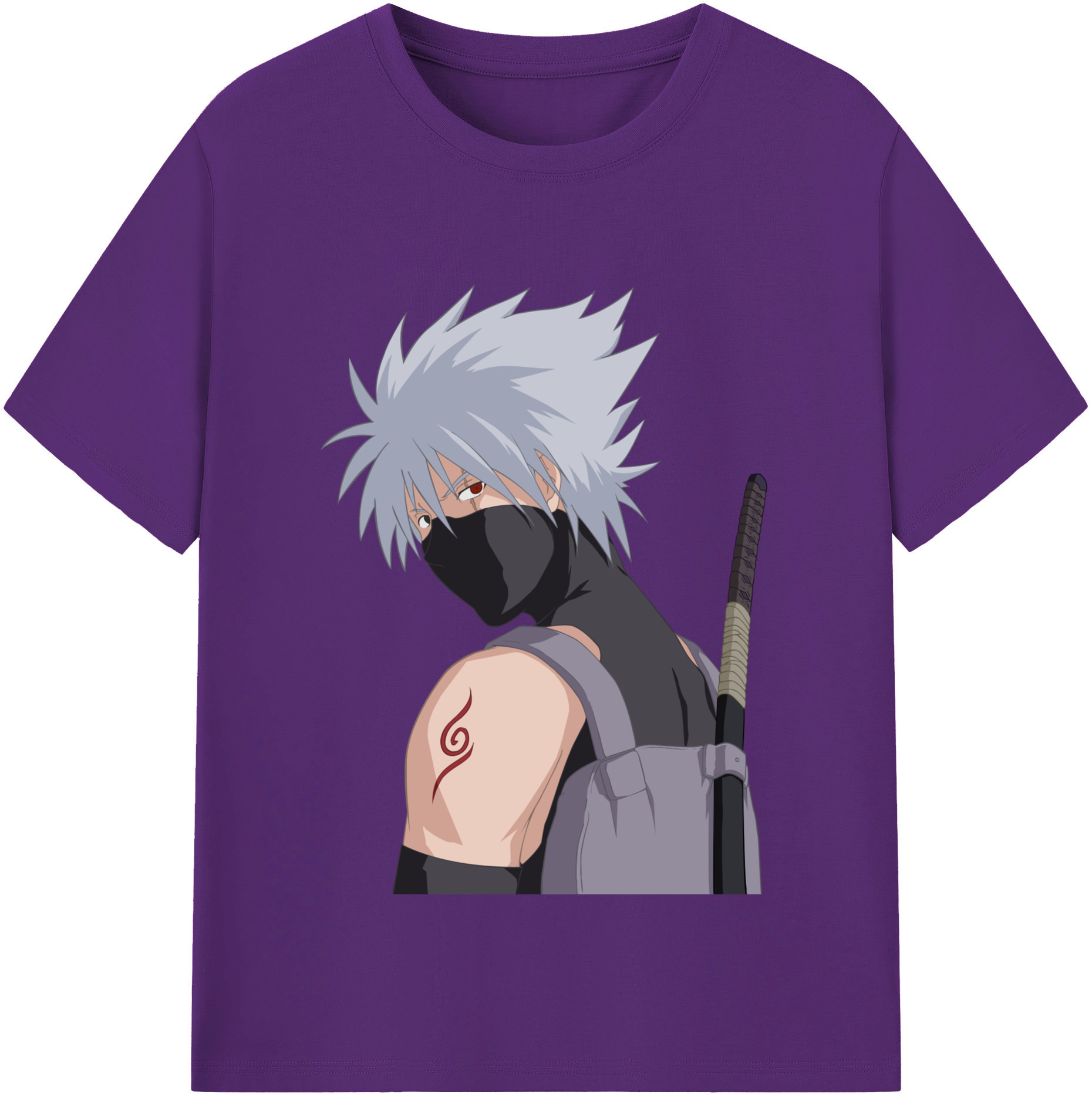 （画像用） NARUTO -ナルト- はたけ カカシ Hatake Kakashi 綿100％半袖Tシャツ（フロントプリント）