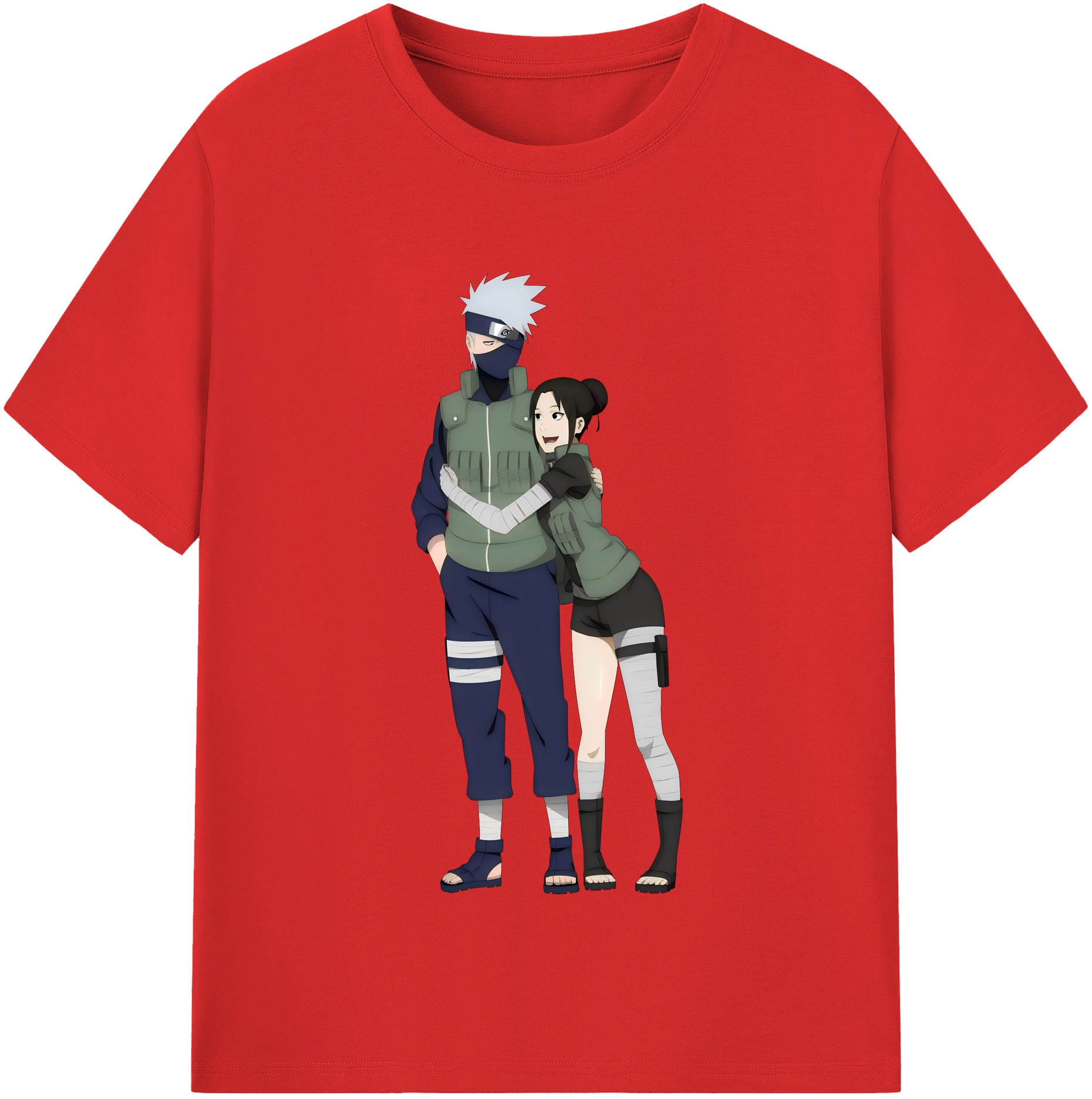 （画像用） NARUTO -ナルト- はたけ カカシ Hatake Kakashi 綿100％半袖Tシャツ（フロントプリント）