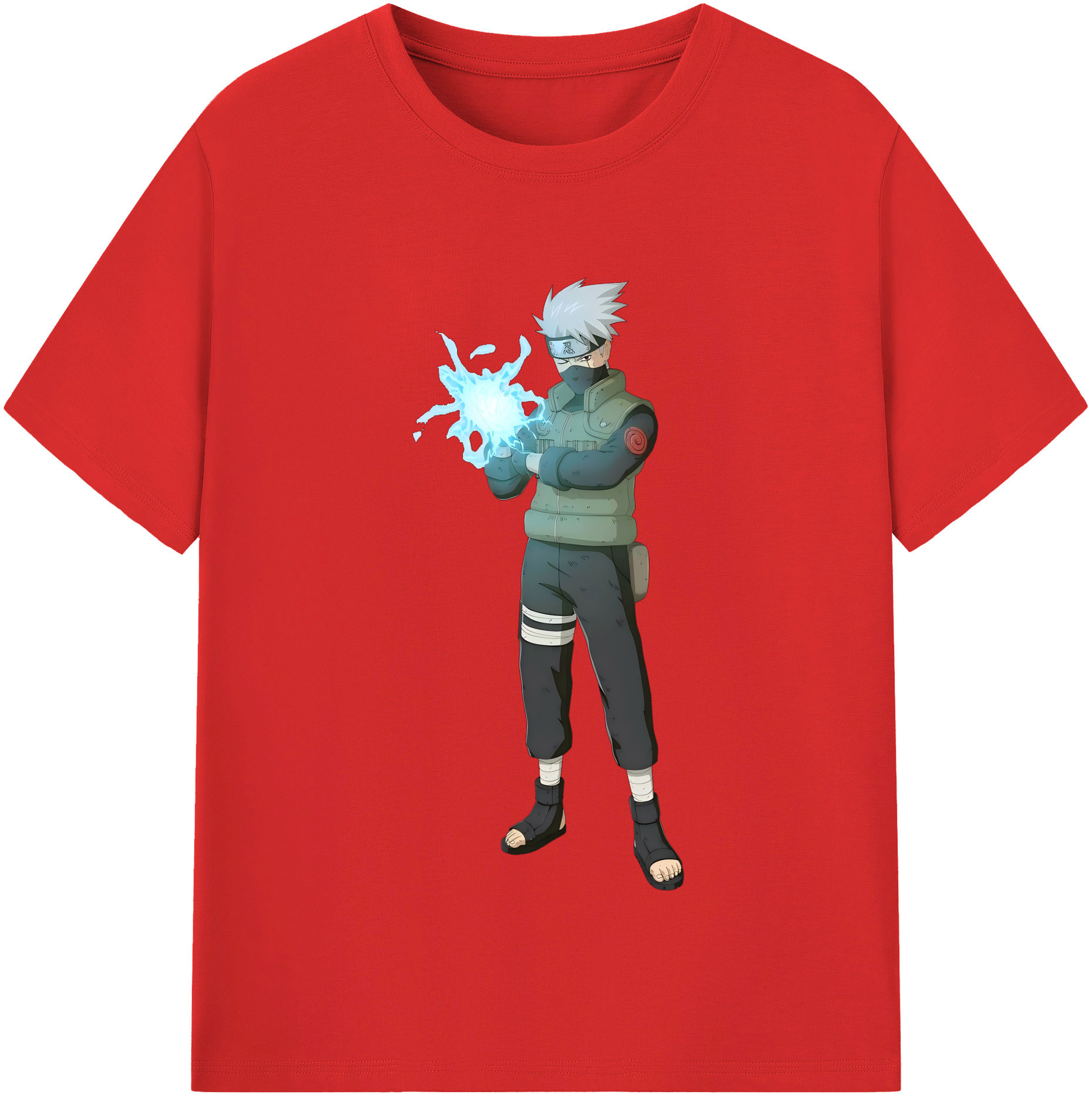 （画像用） NARUTO -ナルト- はたけ カカシ Hatake Kakashi 綿100％半袖Tシャツ（フロントプリント）