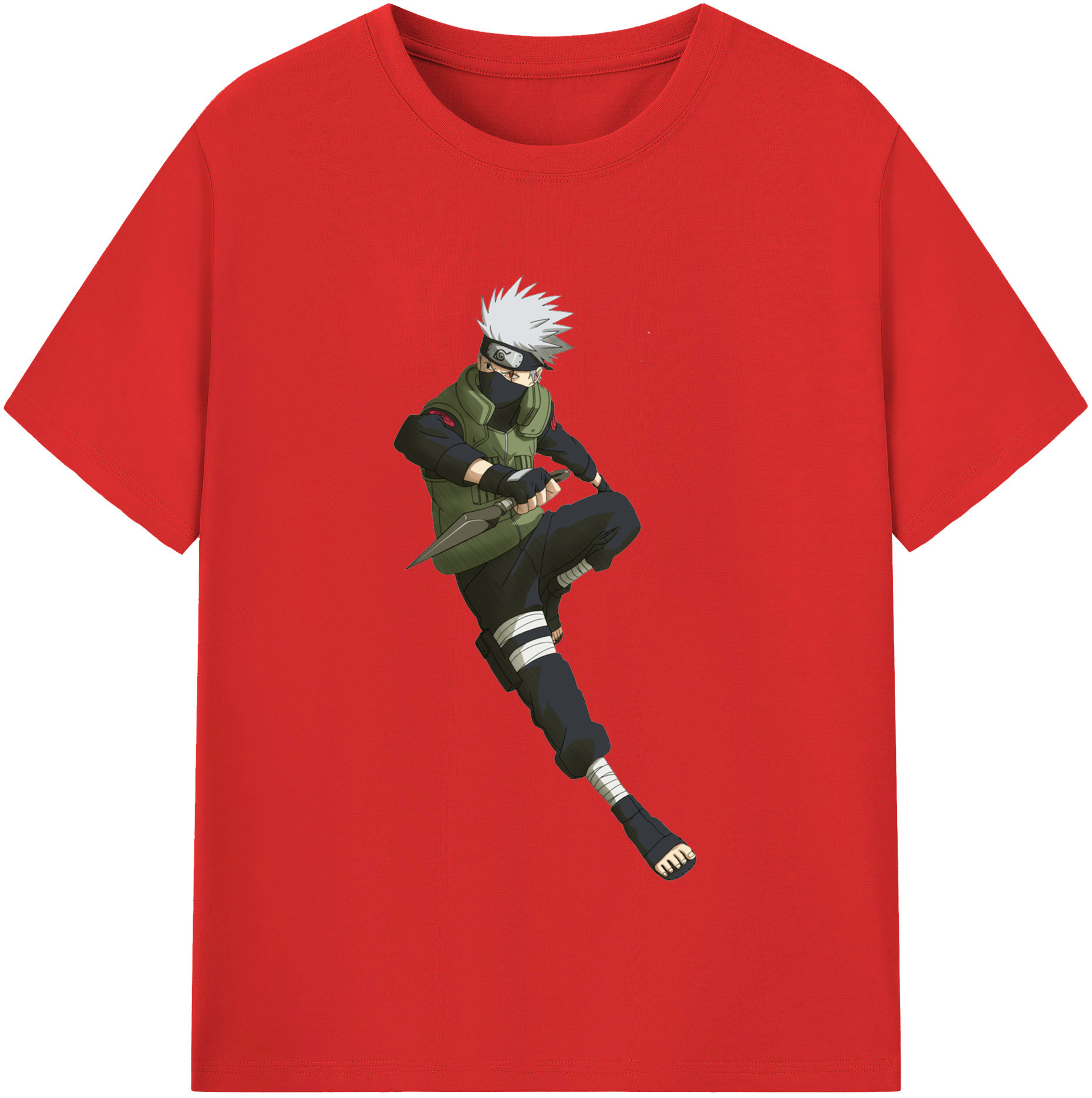 （画像用） NARUTO -ナルト- はたけ カカシ Hatake Kakashi 綿100％半袖Tシャツ（フロントプリント）