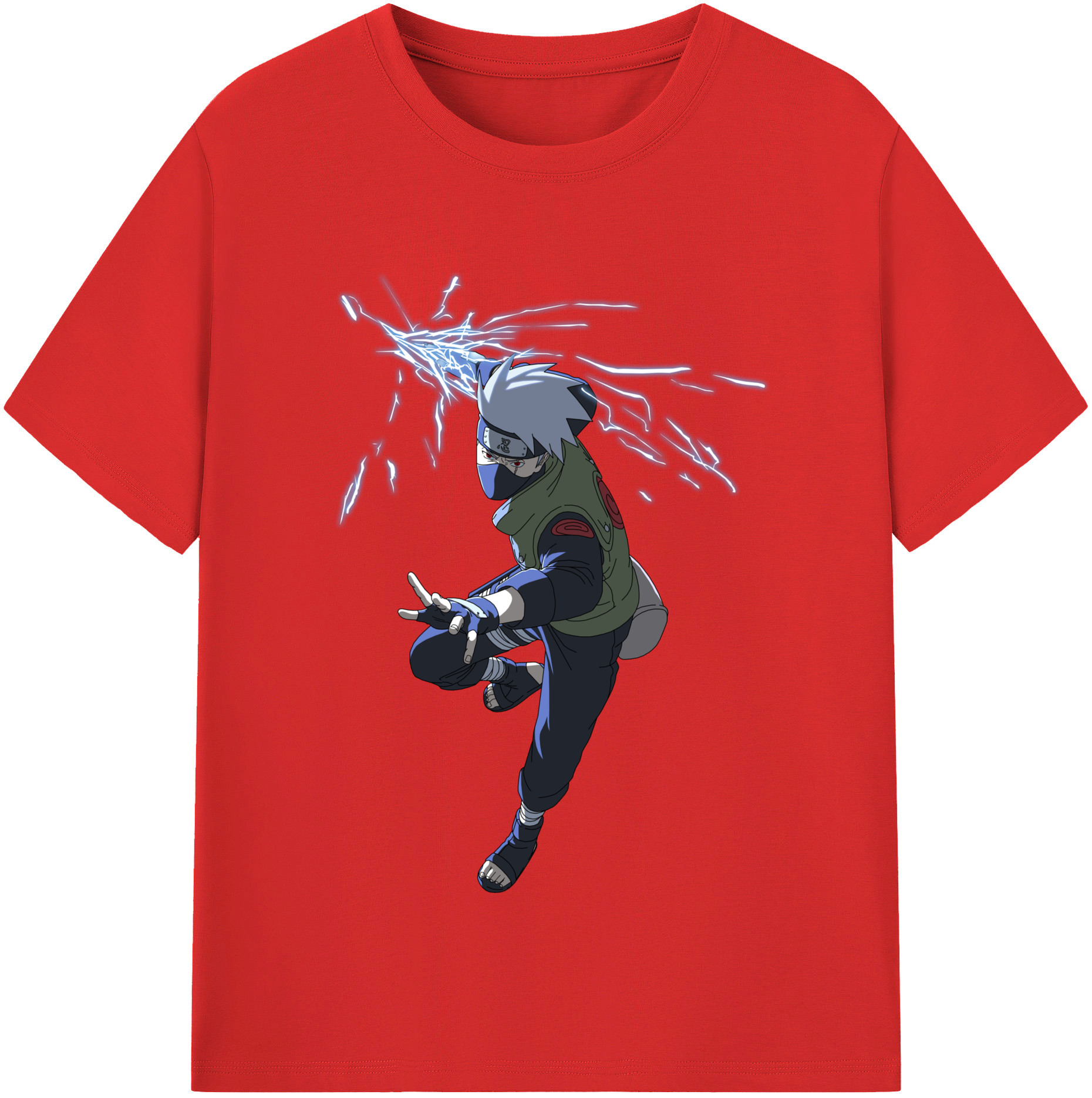 （画像用） NARUTO -ナルト- はたけ カカシ Hatake Kakashi 綿100％半袖Tシャツ（フロントプリント）
