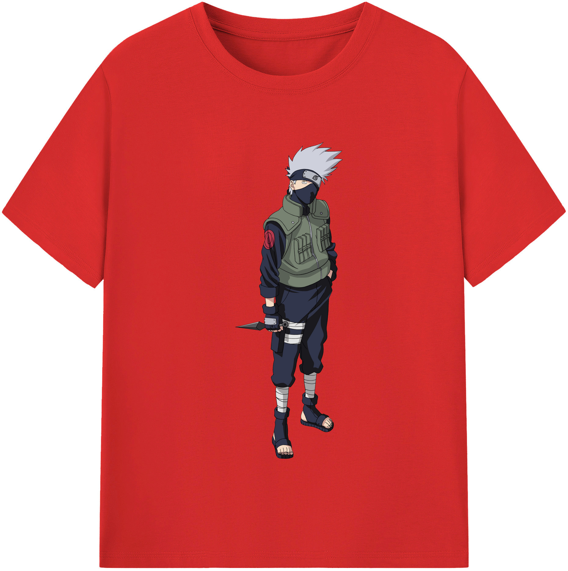 （画像用） NARUTO -ナルト- はたけ カカシ Hatake Kakashi 綿100％半袖Tシャツ（フロントプリント）