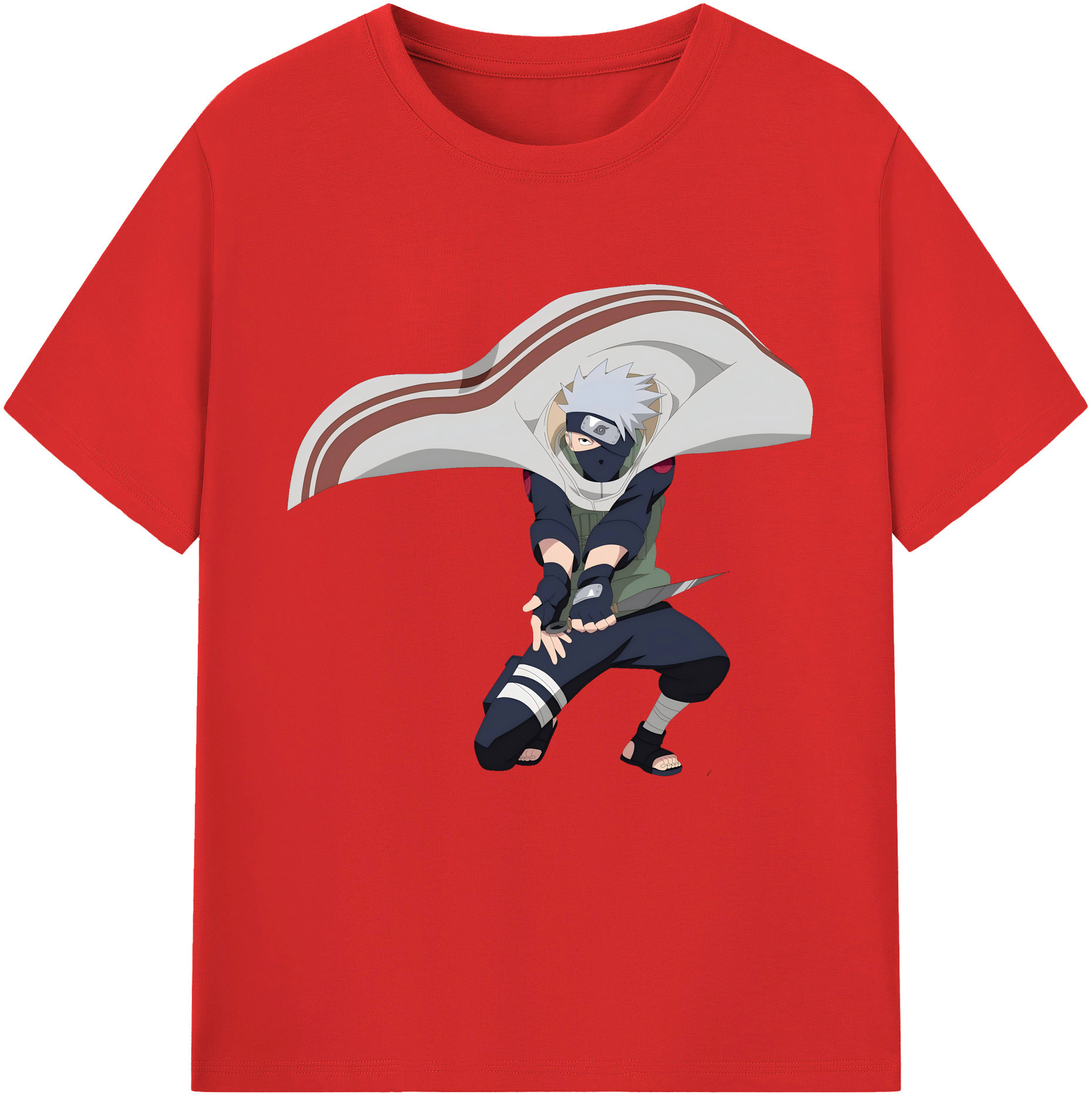 NARUTO -ナルト- はたけ カカシ Hatake Kakashi 綿100％半袖Tシャツ（フロントプリント）
