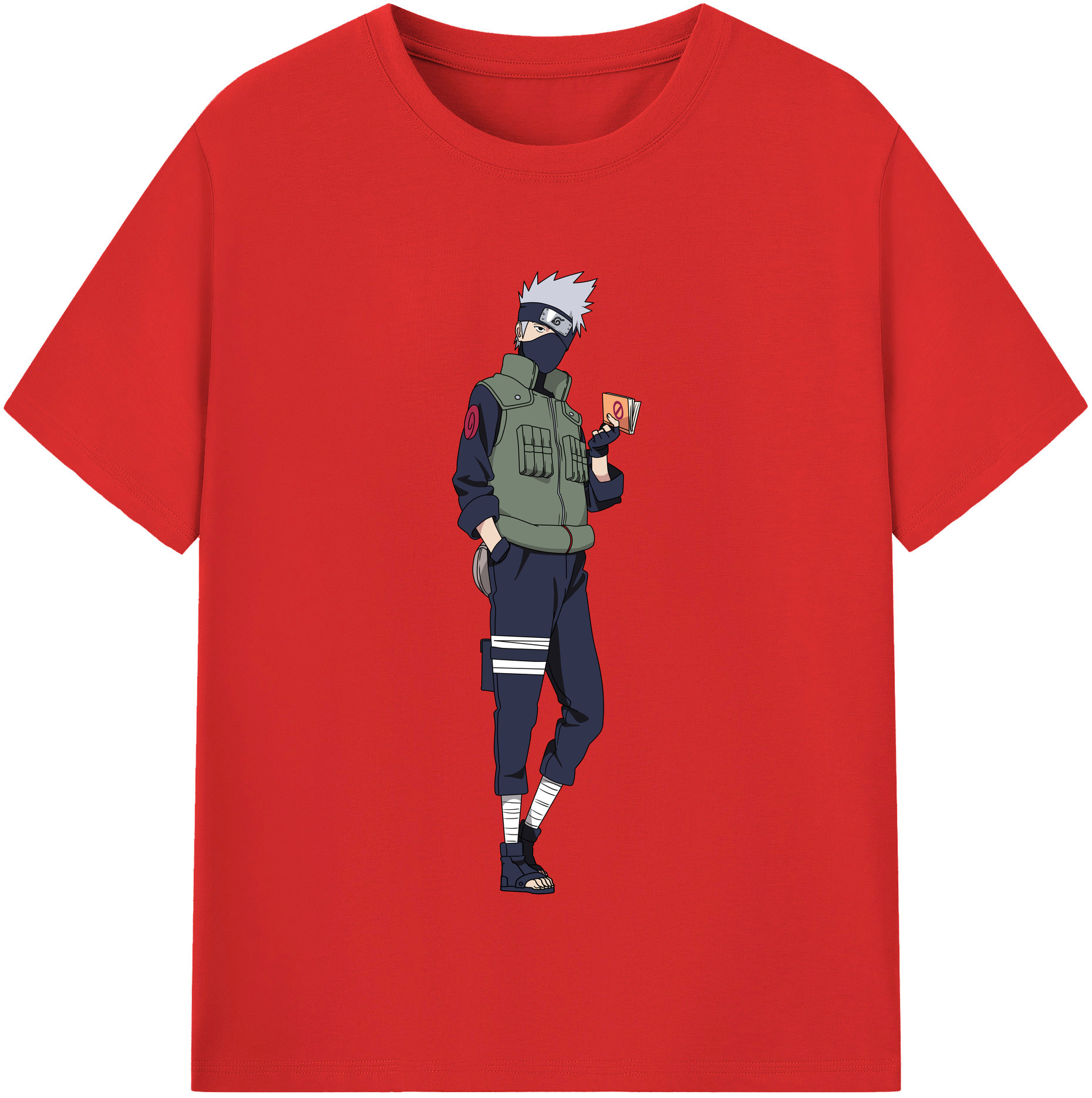 （画像用） NARUTO -ナルト- はたけ カカシ Hatake Kakashi 綿100％半袖Tシャツ（フロントプリント）