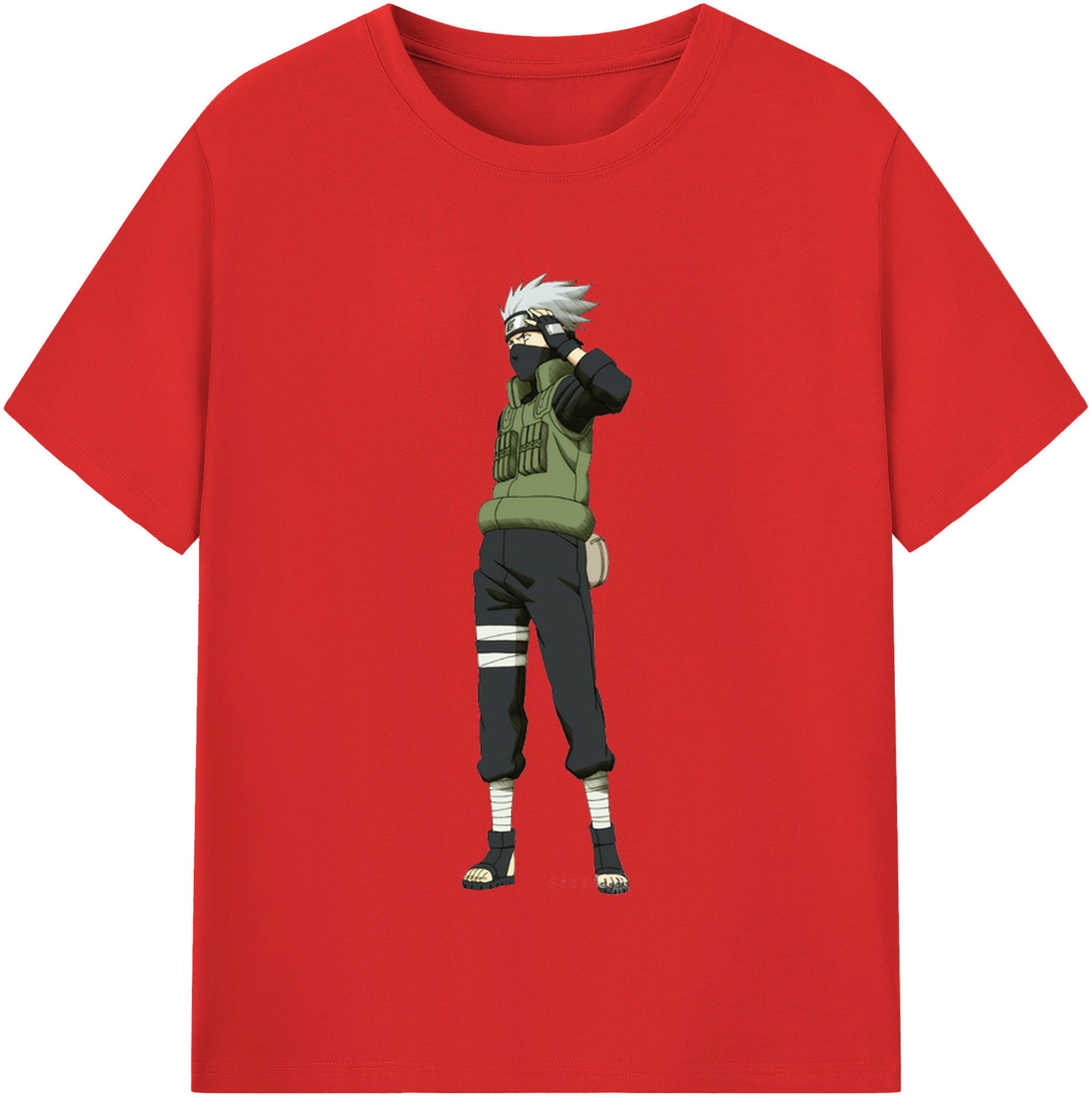 NARUTO -ナルト- はたけ カカシ Hatake Kakashi 綿100％半袖Tシャツ（フロントプリント）