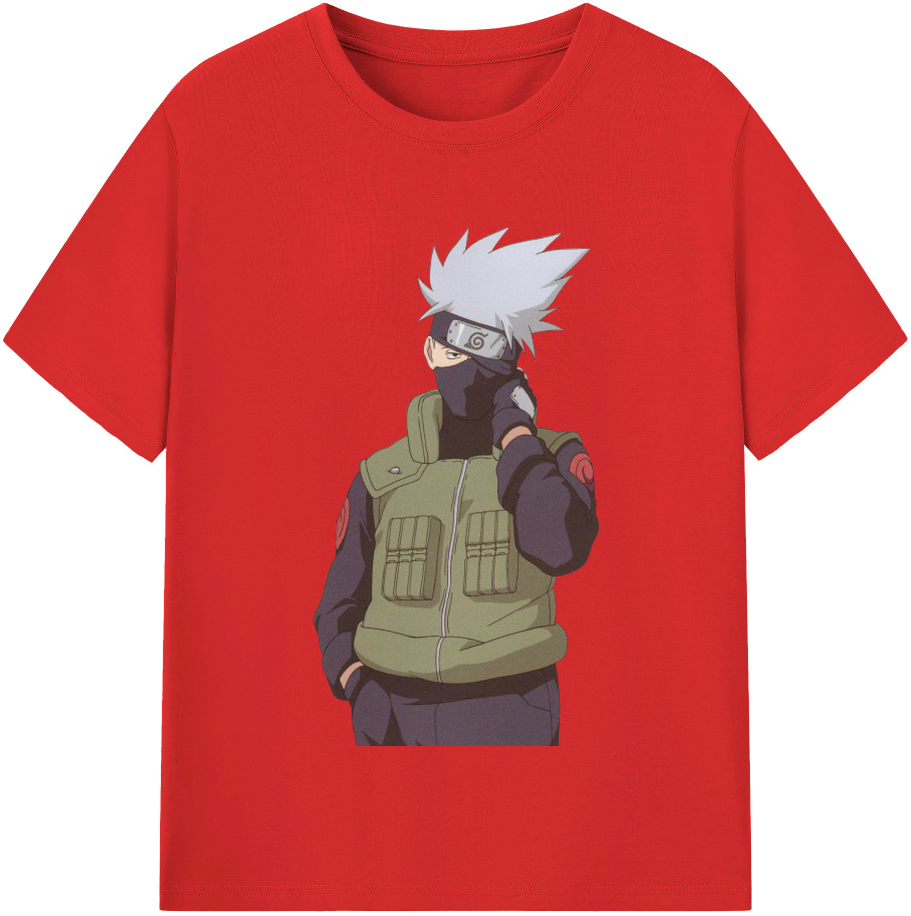 （画像用） NARUTO -ナルト- はたけ カカシ Hatake Kakashi 綿100％半袖Tシャツ（フロントプリント）