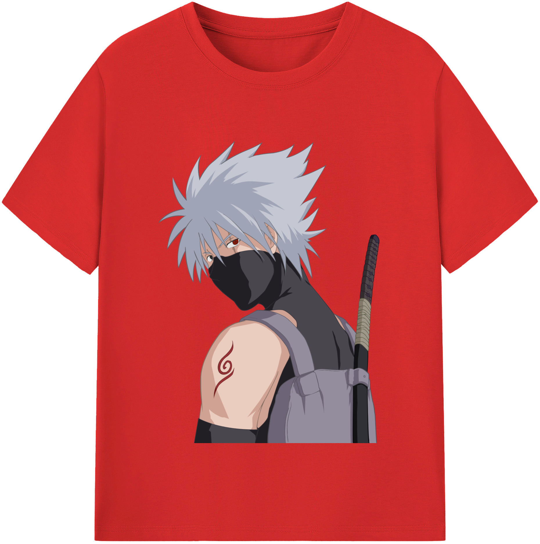 （画像用） NARUTO -ナルト- はたけ カカシ Hatake Kakashi 綿100％半袖Tシャツ（フロントプリント）