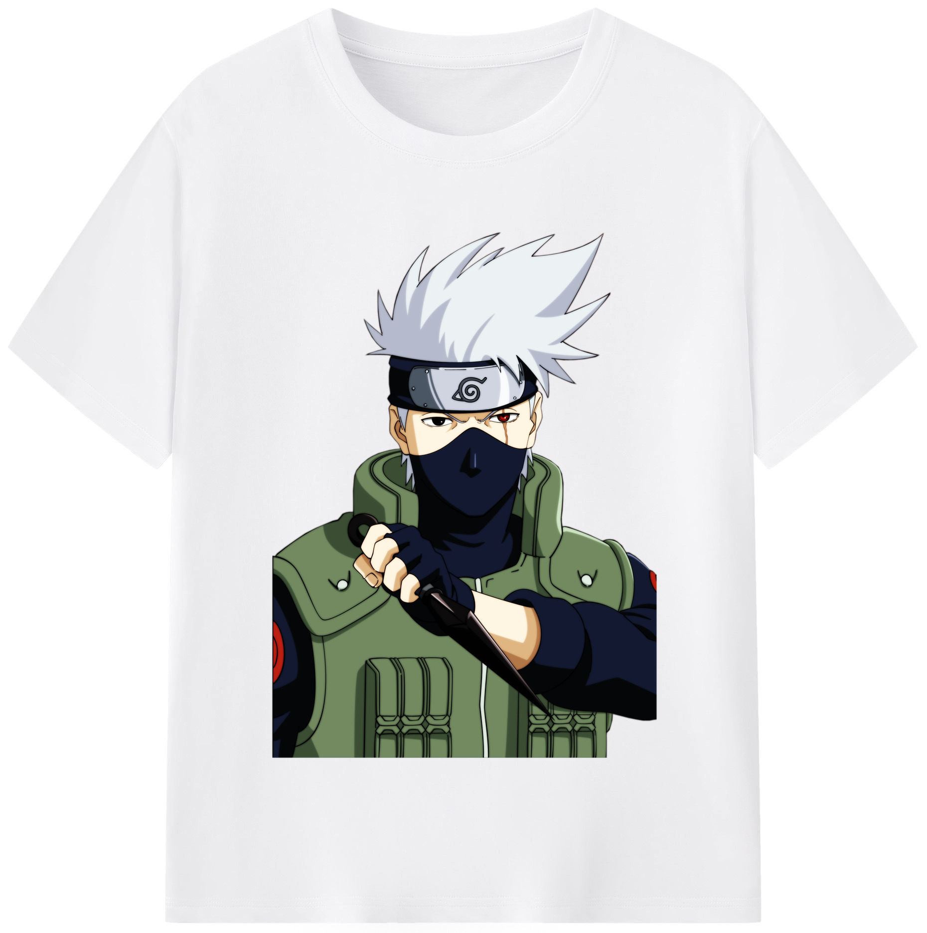 （画像用） NARUTO -ナルト- はたけ カカシ Hatake Kakashi 綿100％半袖Tシャツ（フロントプリント）