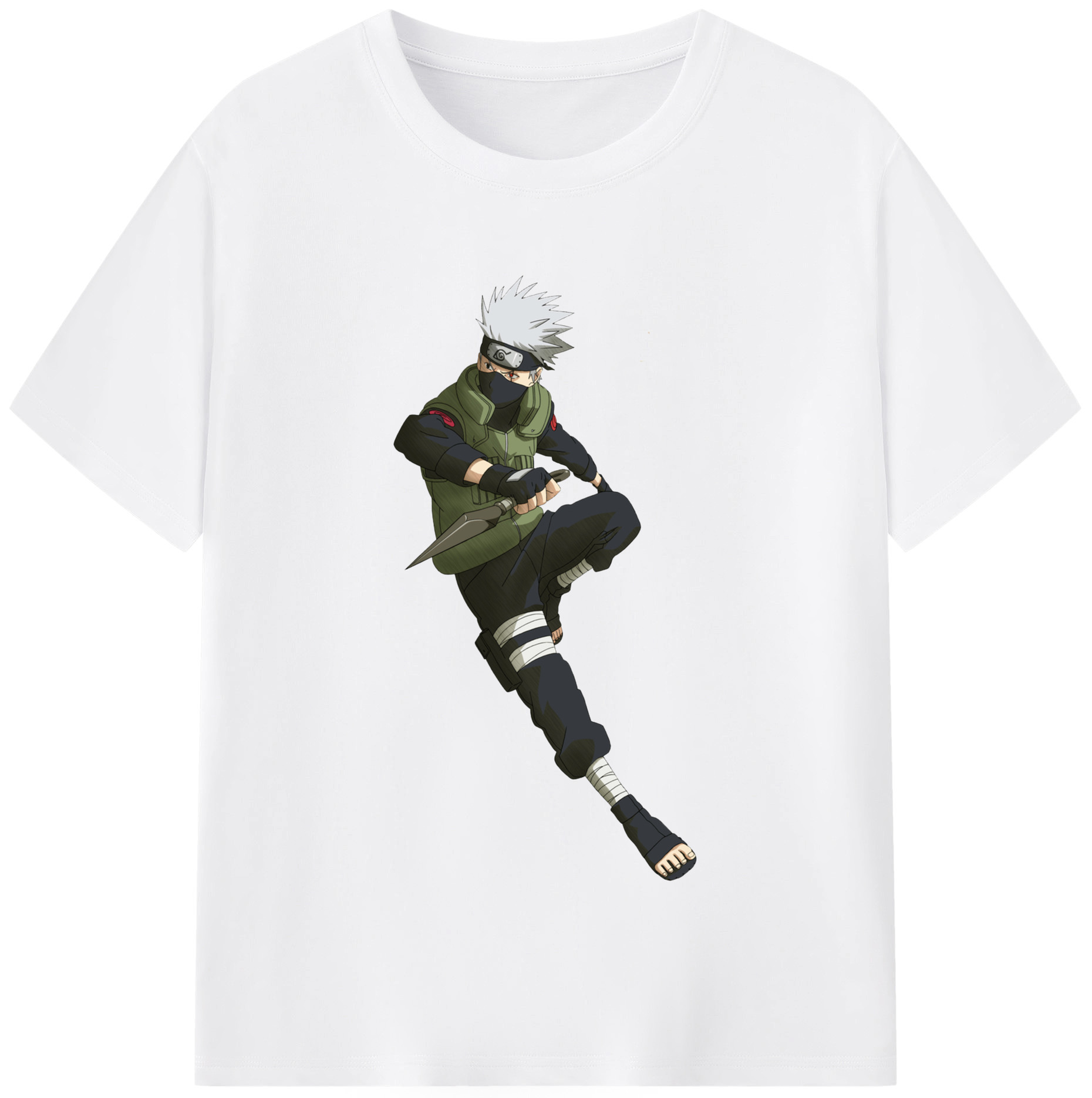 （画像用） NARUTO -ナルト- はたけ カカシ Hatake Kakashi 綿100％半袖Tシャツ（フロントプリント）