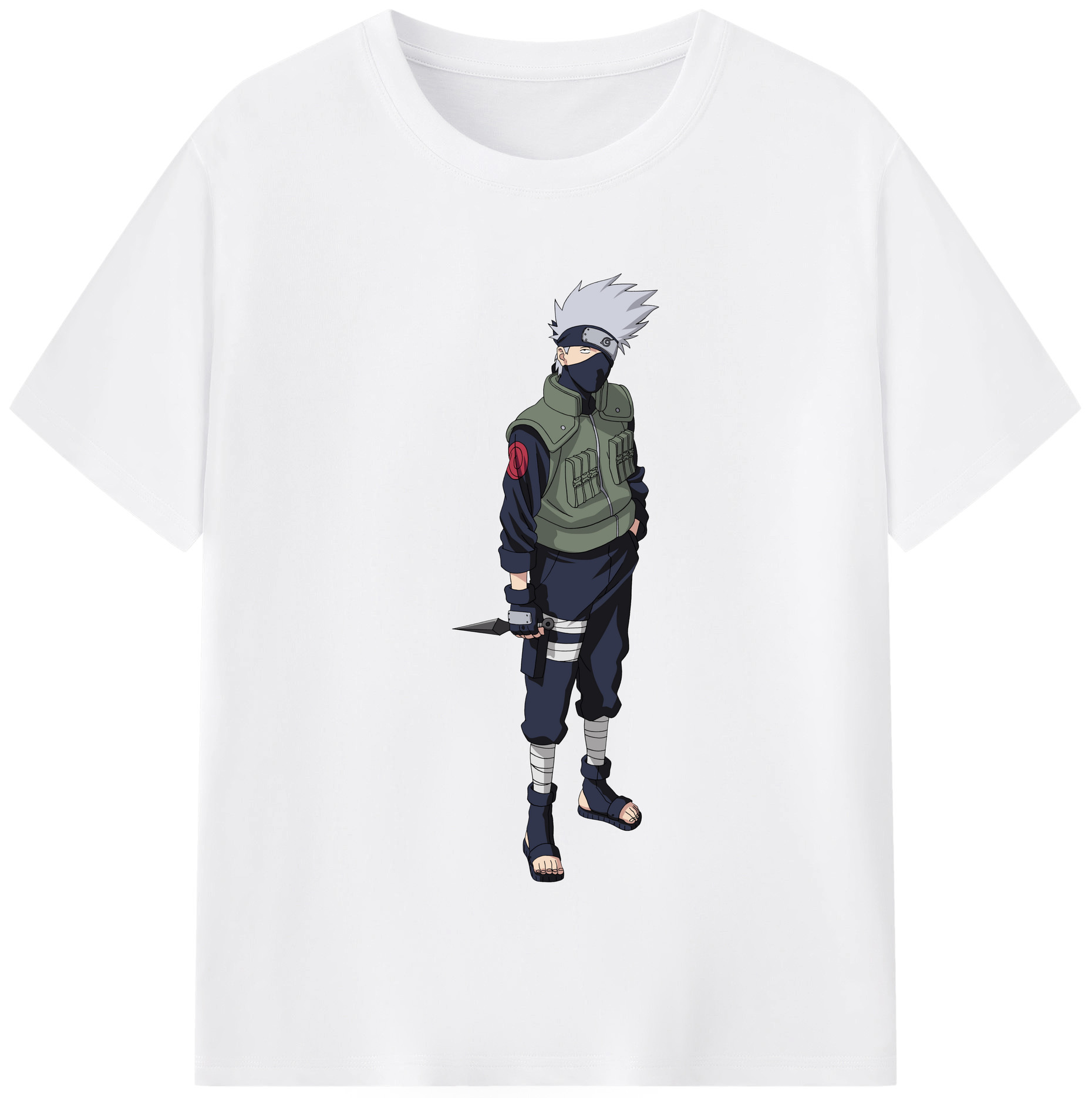 （画像用） NARUTO -ナルト- はたけ カカシ Hatake Kakashi 綿100％半袖Tシャツ（フロントプリント）