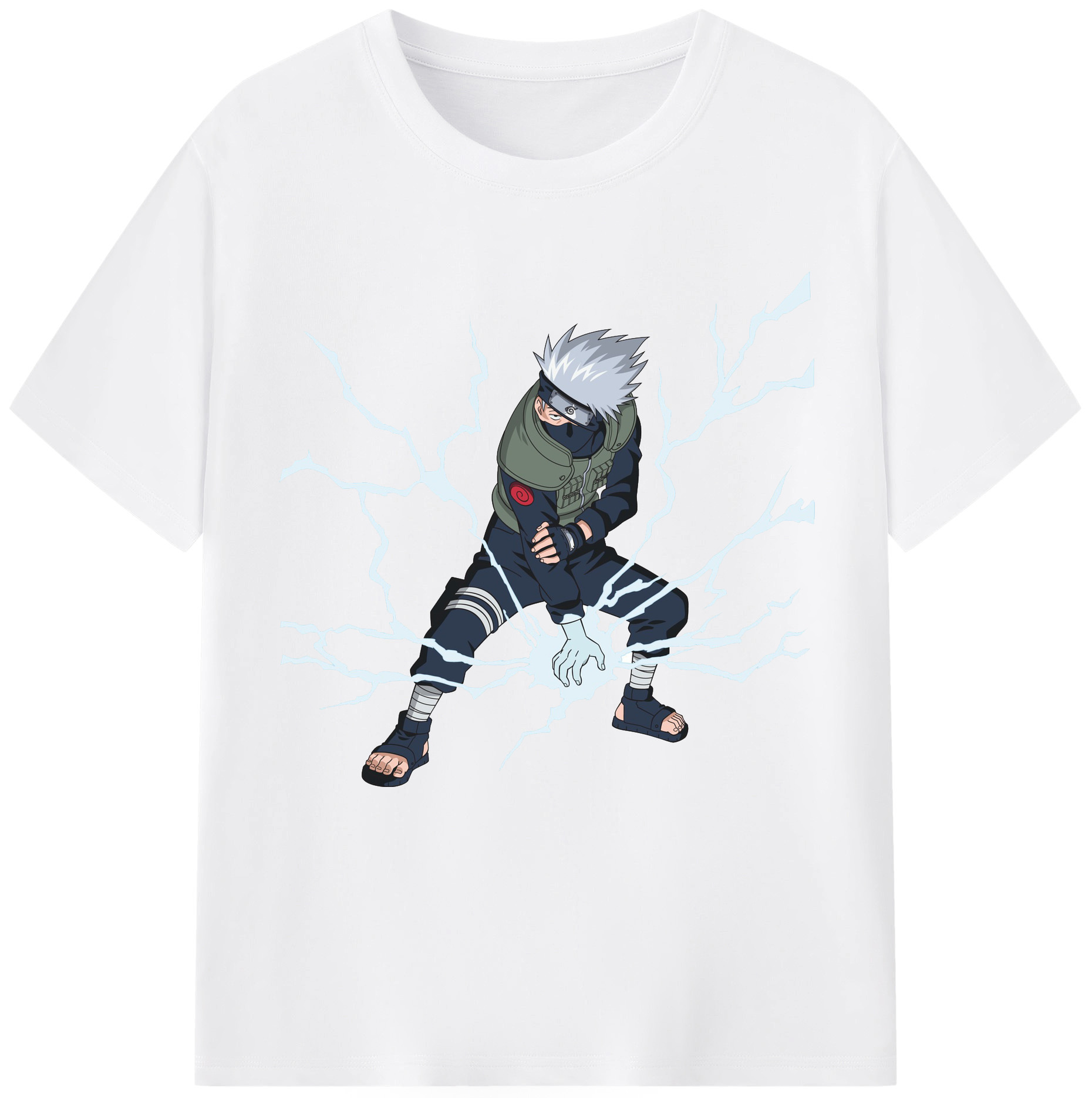 （画像用） NARUTO -ナルト- はたけ カカシ Hatake Kakashi 綿100％半袖Tシャツ（フロントプリント）