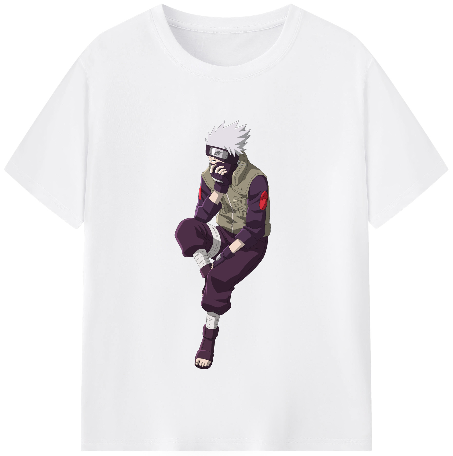 （画像用） NARUTO -ナルト- はたけ カカシ Hatake Kakashi 綿100％半袖Tシャツ（フロントプリント）