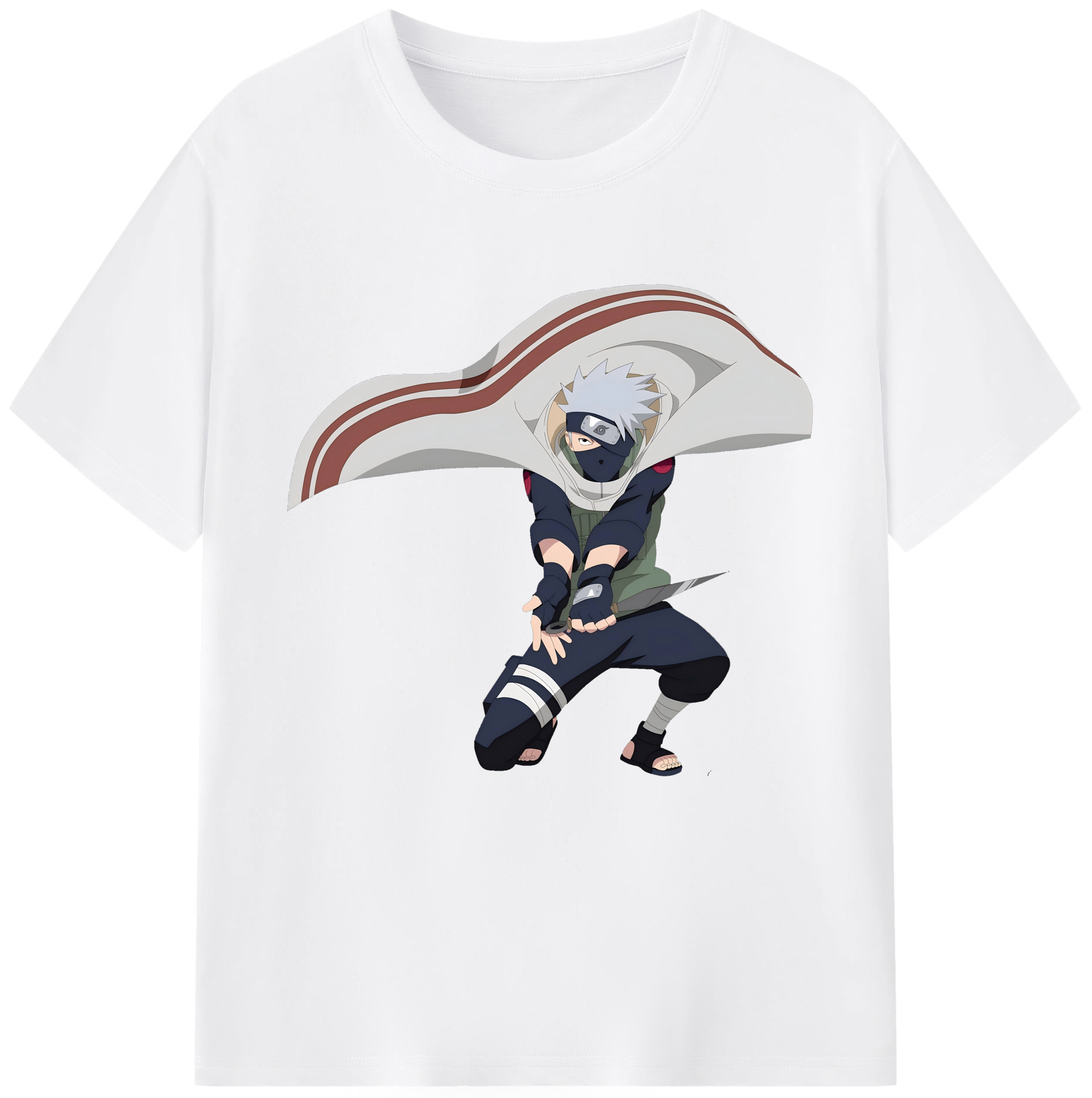 （画像用） NARUTO -ナルト- はたけ カカシ Hatake Kakashi 綿100％半袖Tシャツ（フロントプリント）