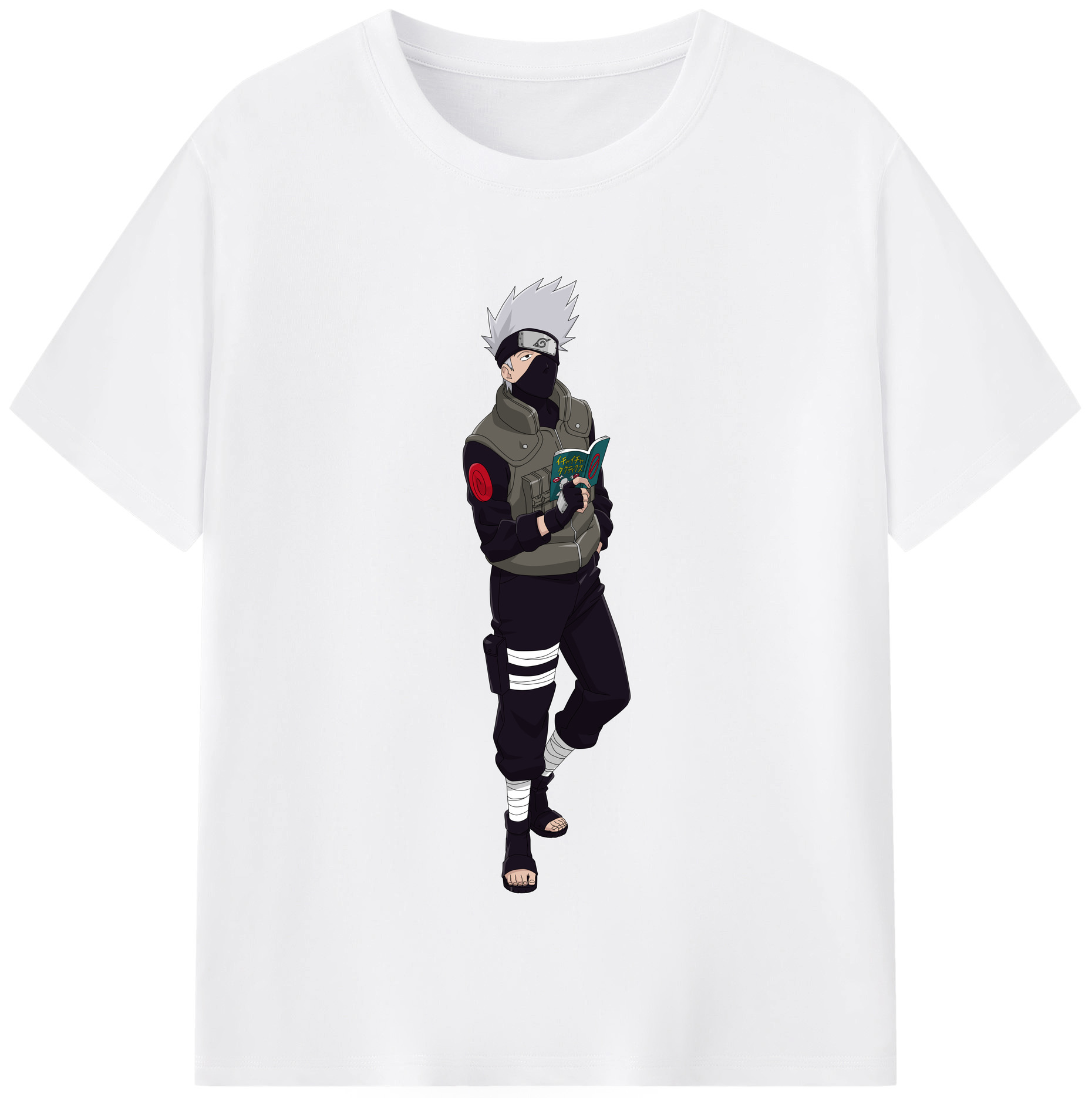 （画像用） NARUTO -ナルト- はたけ カカシ Hatake Kakashi 綿100％半袖Tシャツ（フロントプリント）