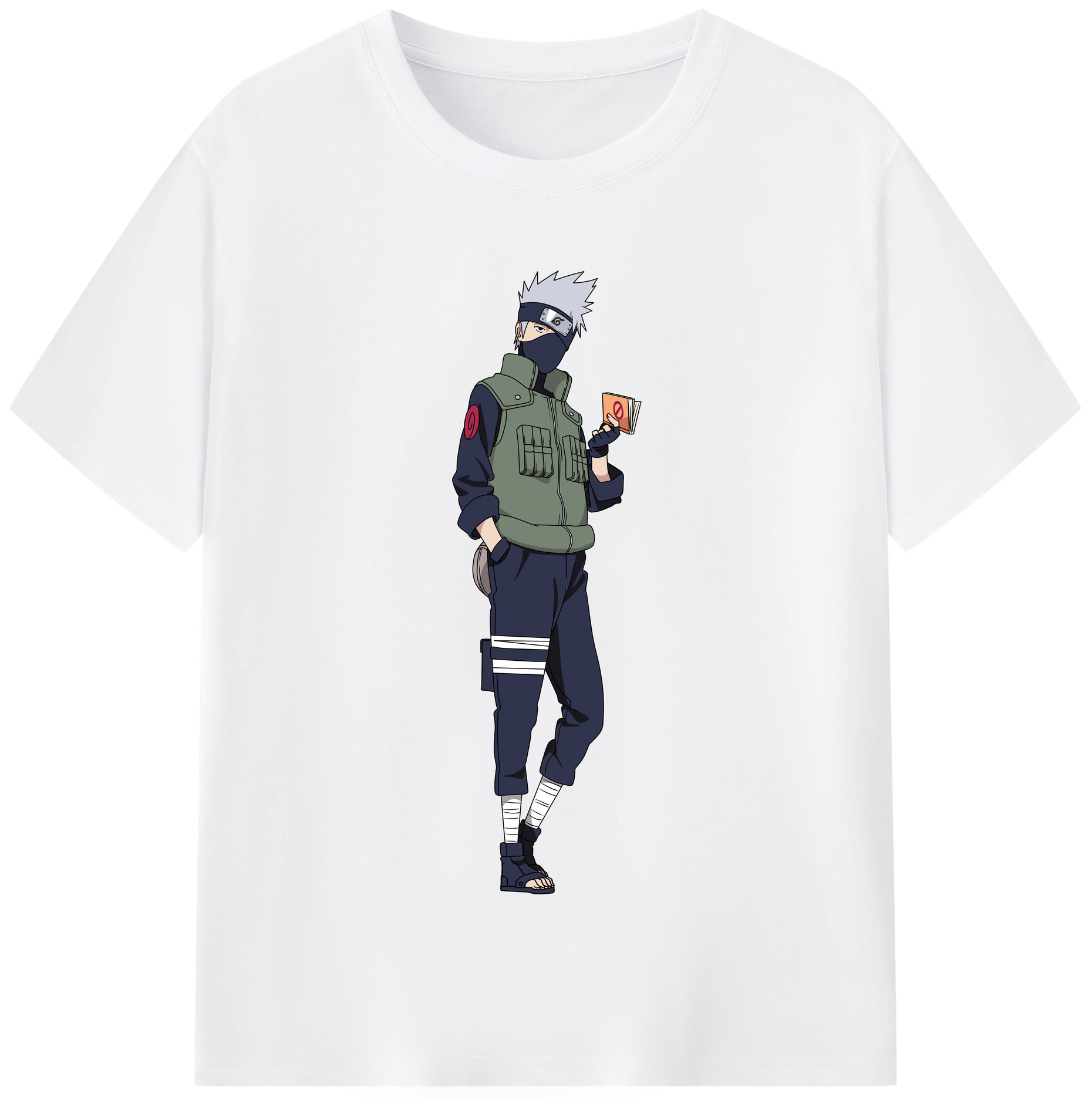 （画像用） NARUTO -ナルト- はたけ カカシ Hatake Kakashi 綿100％半袖Tシャツ（フロントプリント）