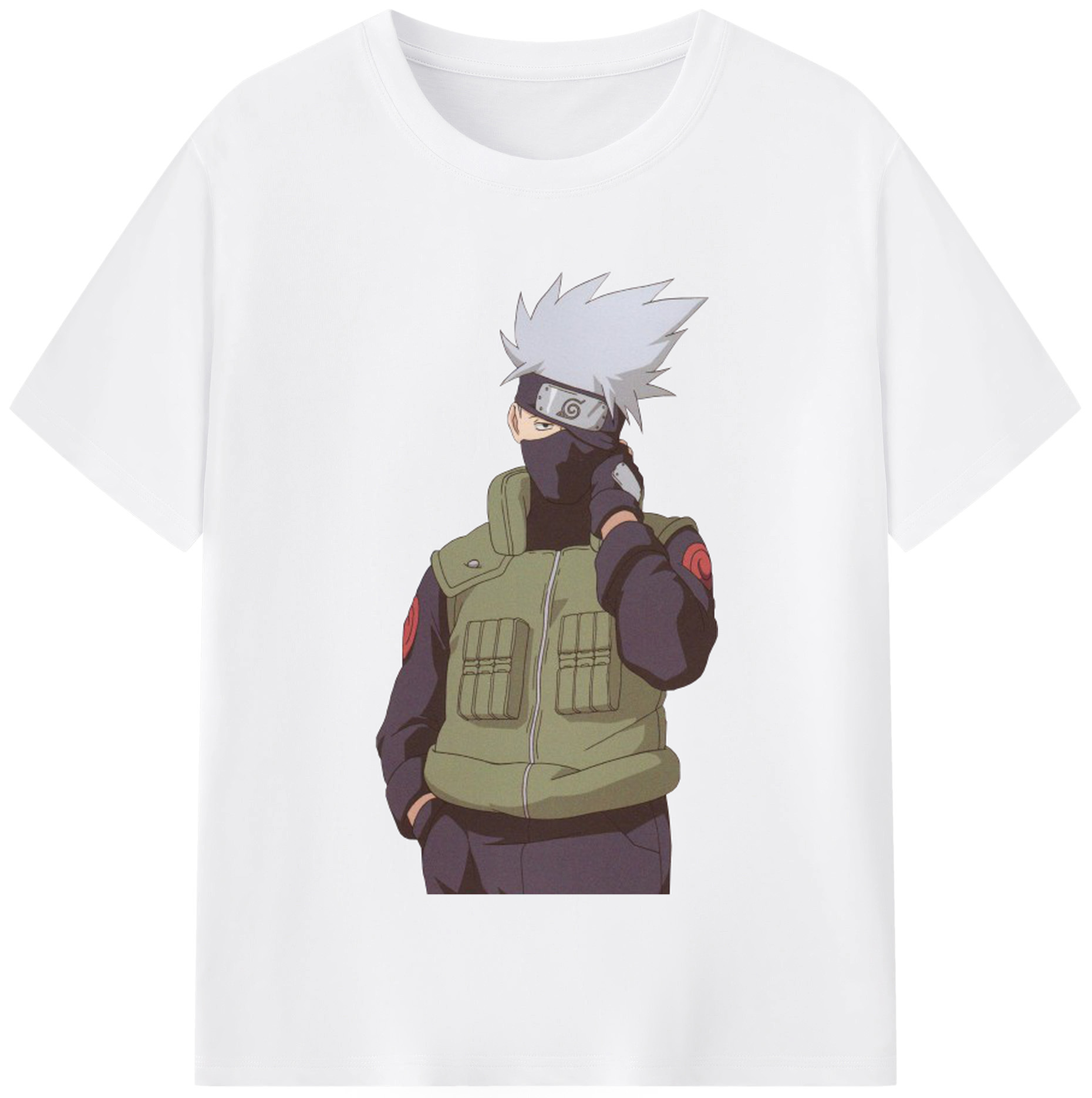 （画像用） NARUTO -ナルト- はたけ カカシ Hatake Kakashi 綿100％半袖Tシャツ（フロントプリント）