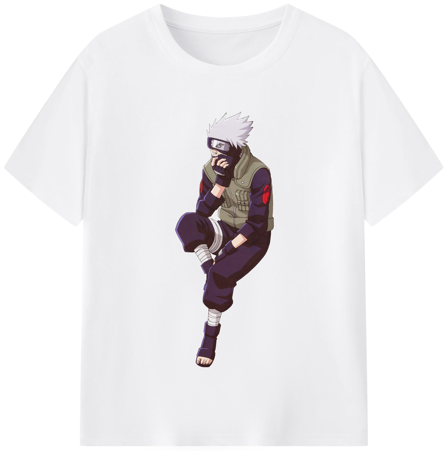 （画像用） NARUTO -ナルト- はたけ カカシ Hatake Kakashi 綿100％半袖Tシャツ（フロントプリント）