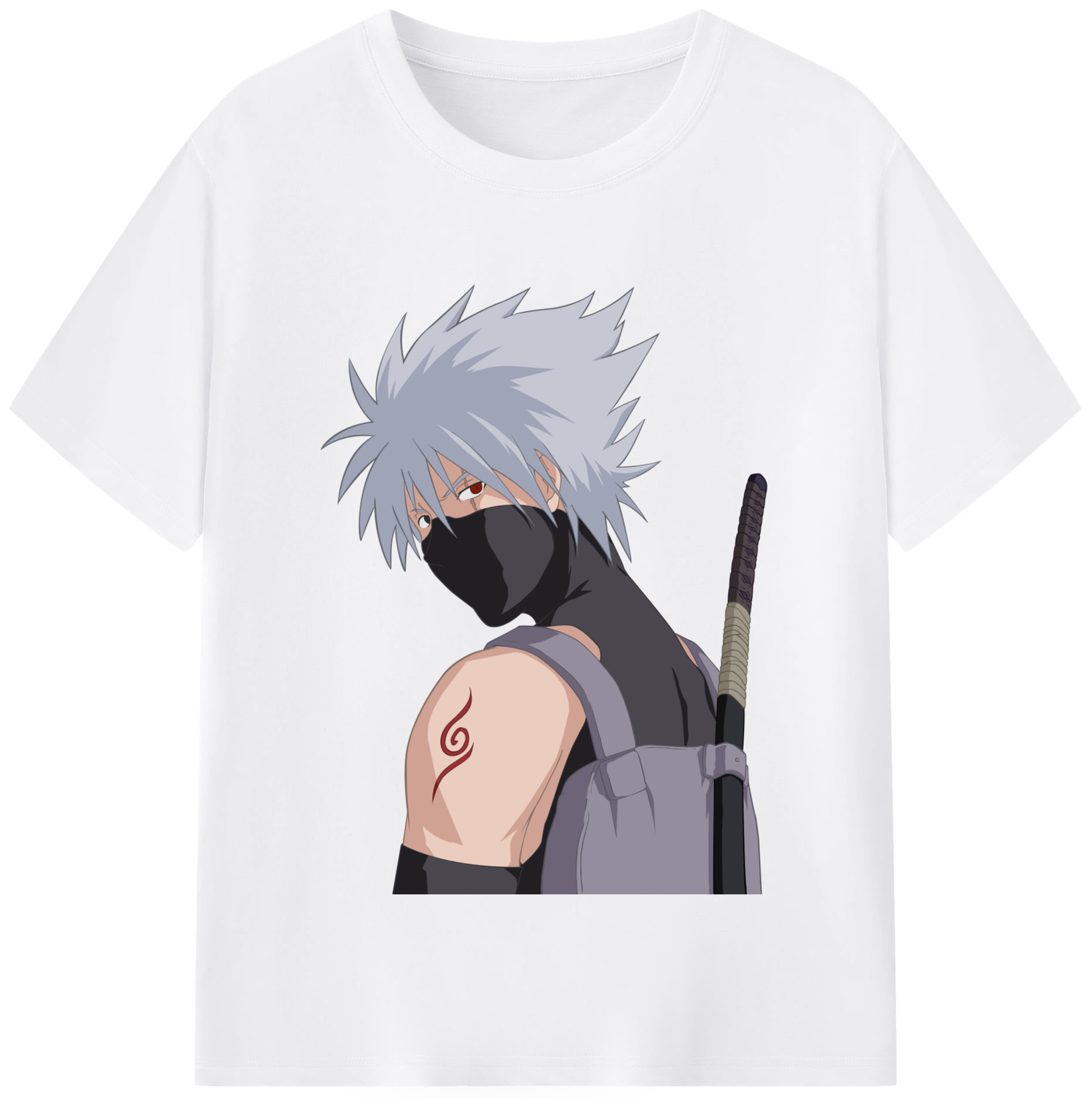 （画像用） NARUTO -ナルト- はたけ カカシ Hatake Kakashi 綿100％半袖Tシャツ（フロントプリント）