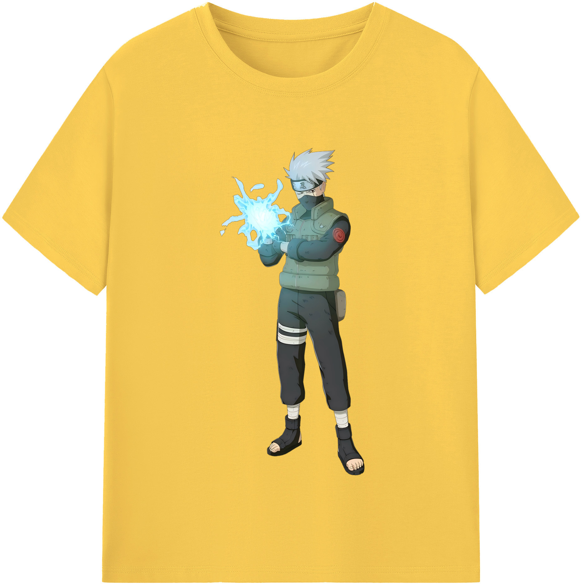 （画像用） NARUTO -ナルト- はたけ カカシ Hatake Kakashi 綿100％半袖Tシャツ（フロントプリント）