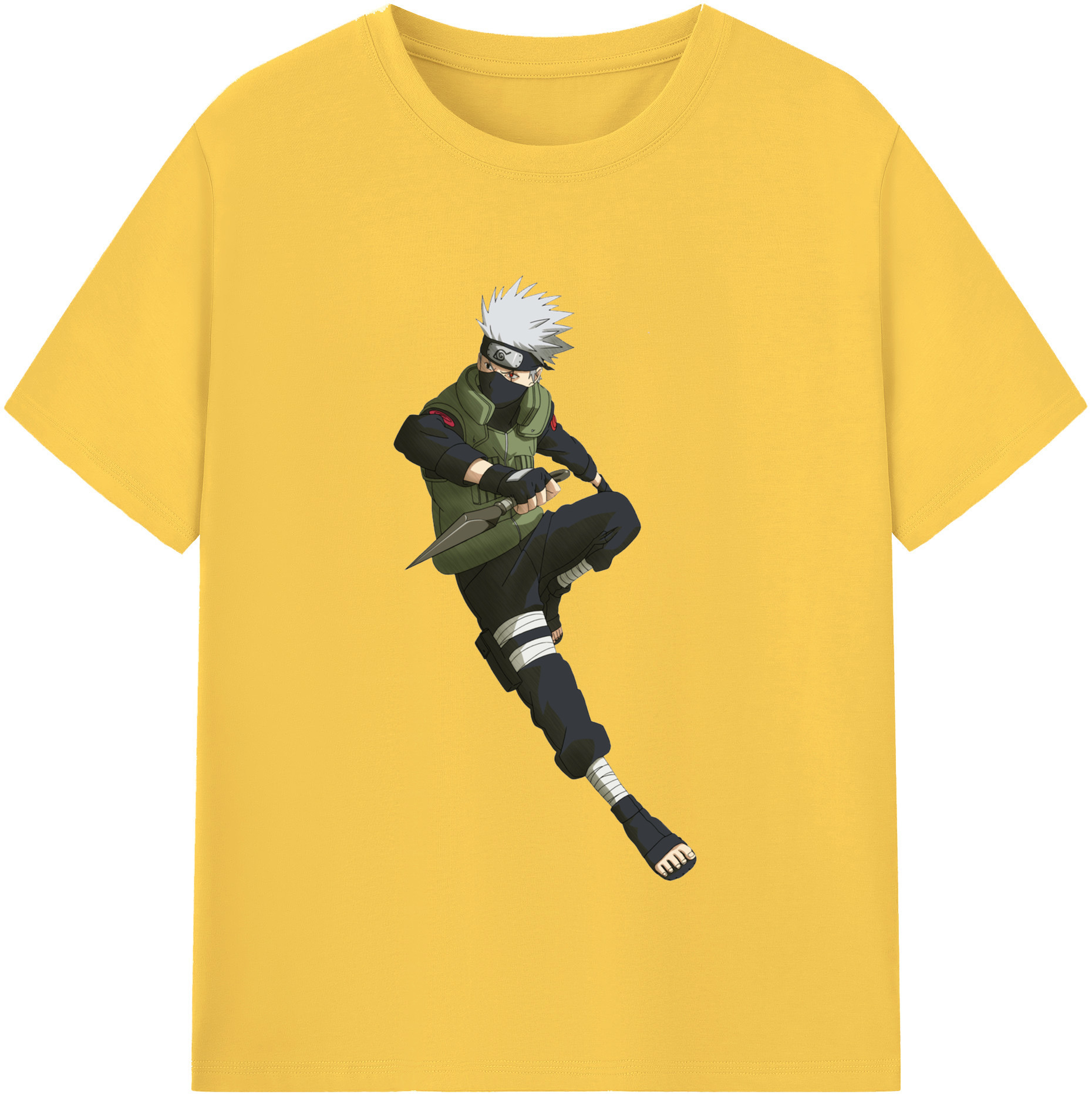 （画像用） NARUTO -ナルト- はたけ カカシ Hatake Kakashi 綿100％半袖Tシャツ（フロントプリント）