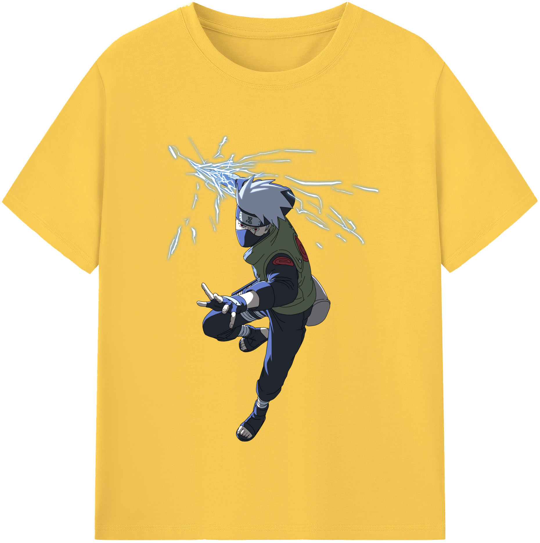 （画像用） NARUTO -ナルト- はたけ カカシ Hatake Kakashi 綿100％半袖Tシャツ（フロントプリント）