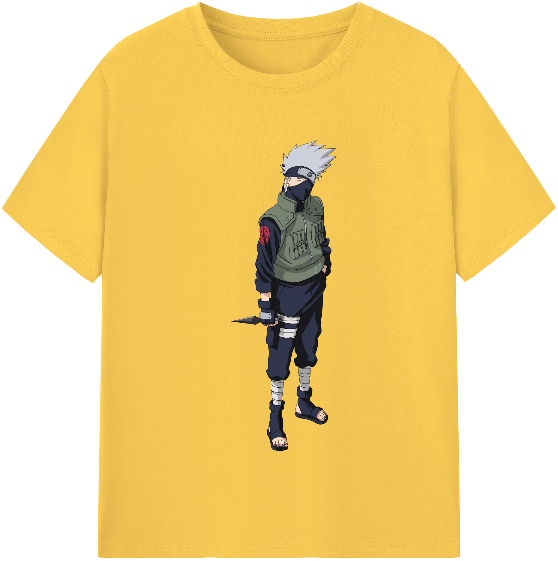（画像用） NARUTO -ナルト- はたけ カカシ Hatake Kakashi 綿100％半袖Tシャツ（フロントプリント）