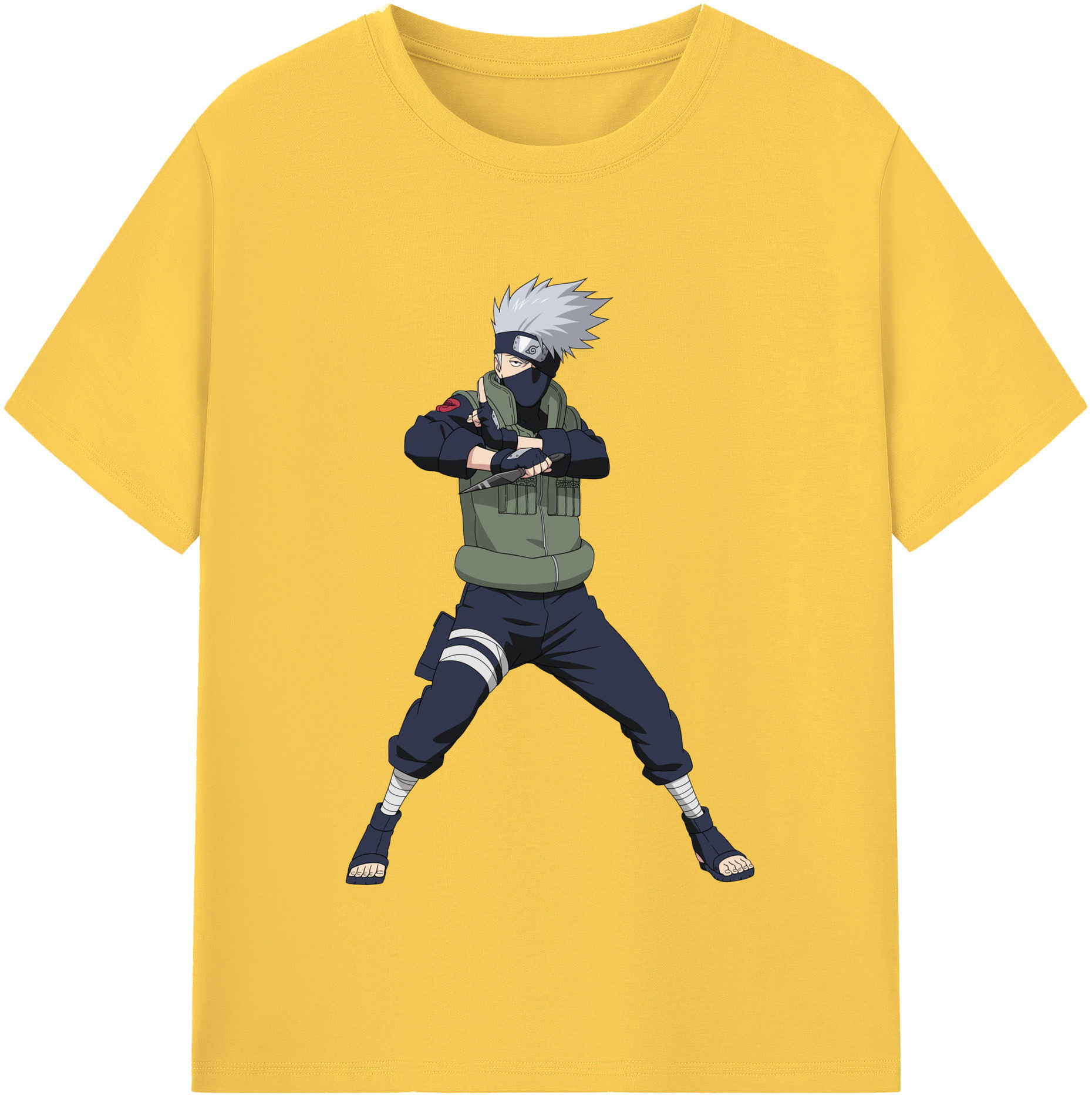 NARUTO -ナルト- はたけ カカシ Hatake Kakashi 綿100％半袖Tシャツ（フロントプリント）