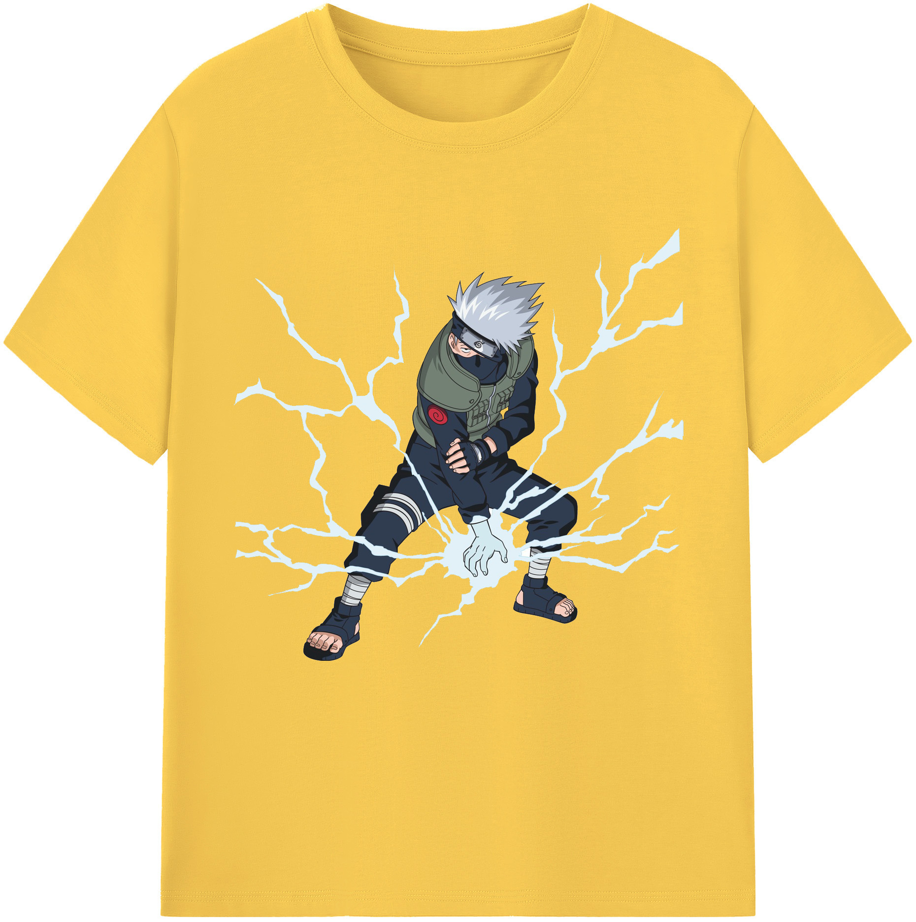 NARUTO -ナルト- はたけ カカシ Hatake Kakashi 綿100％半袖Tシャツ（フロントプリント）