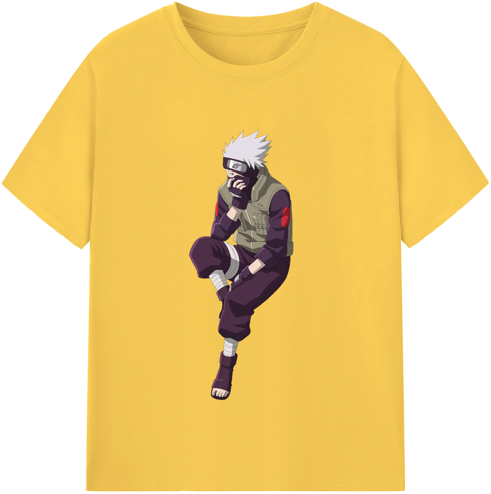 （画像用） NARUTO -ナルト- はたけ カカシ Hatake Kakashi 綿100％半袖Tシャツ（フロントプリント）
