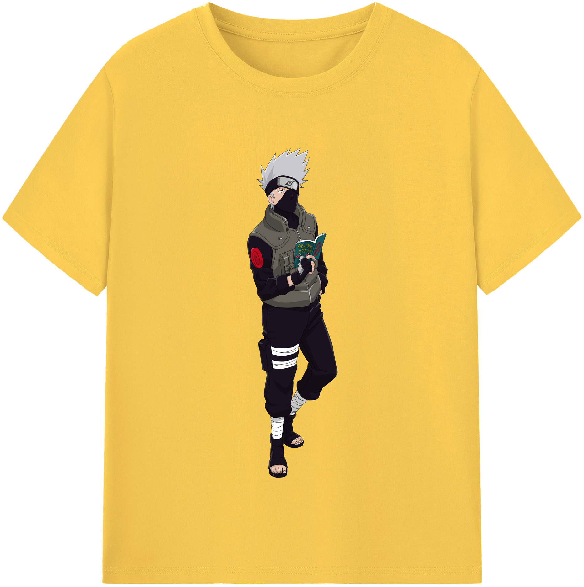 （画像用） NARUTO -ナルト- はたけ カカシ Hatake Kakashi 綿100％半袖Tシャツ（フロントプリント）