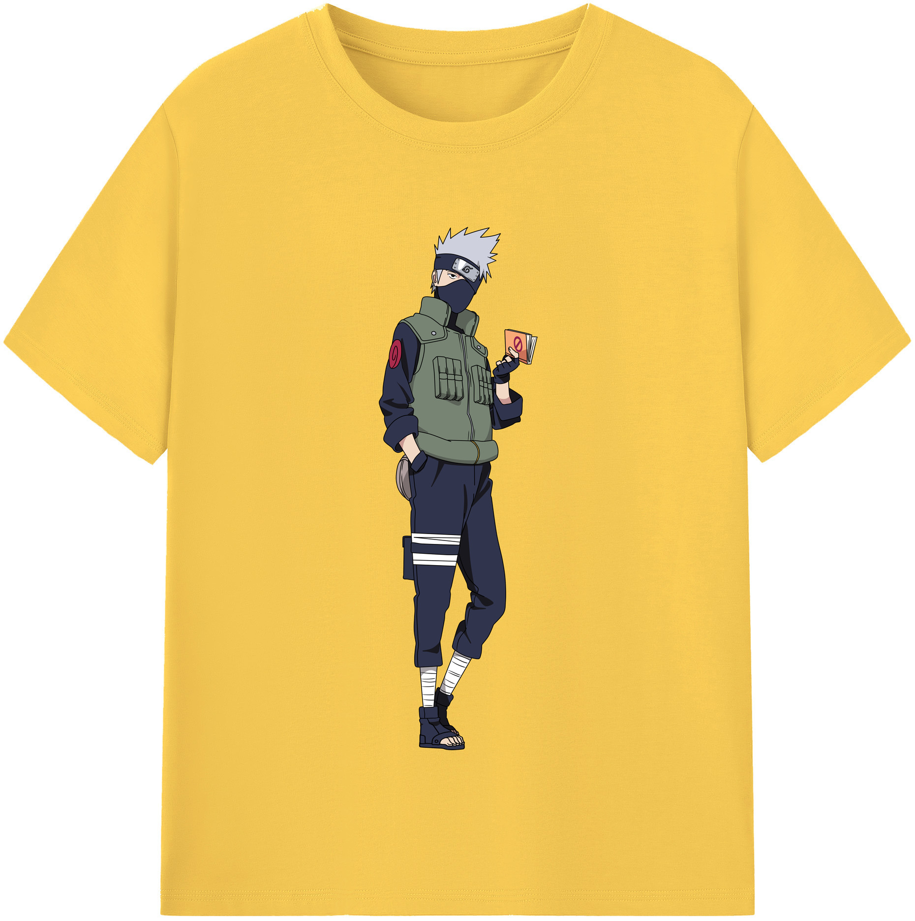 （画像用） NARUTO -ナルト- はたけ カカシ Hatake Kakashi 綿100％半袖Tシャツ（フロントプリント）